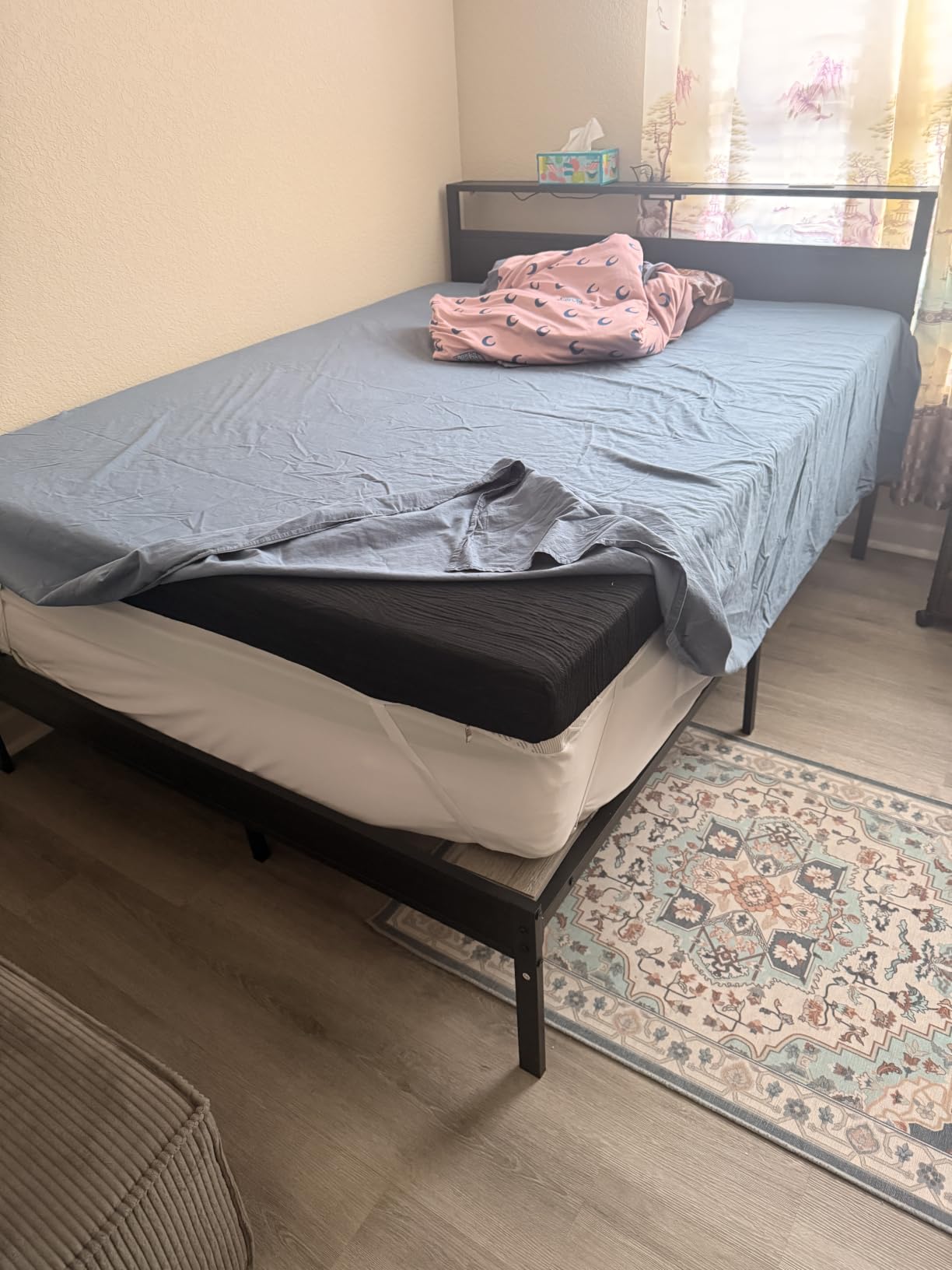 Extra Firm Mattress Topper Queen Size, 3 Inch High Density Cooling Memory Foam Mattress Topper for Back Pain Relief, Cooling Gel Infused Bed Topper with Washable Cover, CertiPUR-US, 120-Night Trial customer photo 1