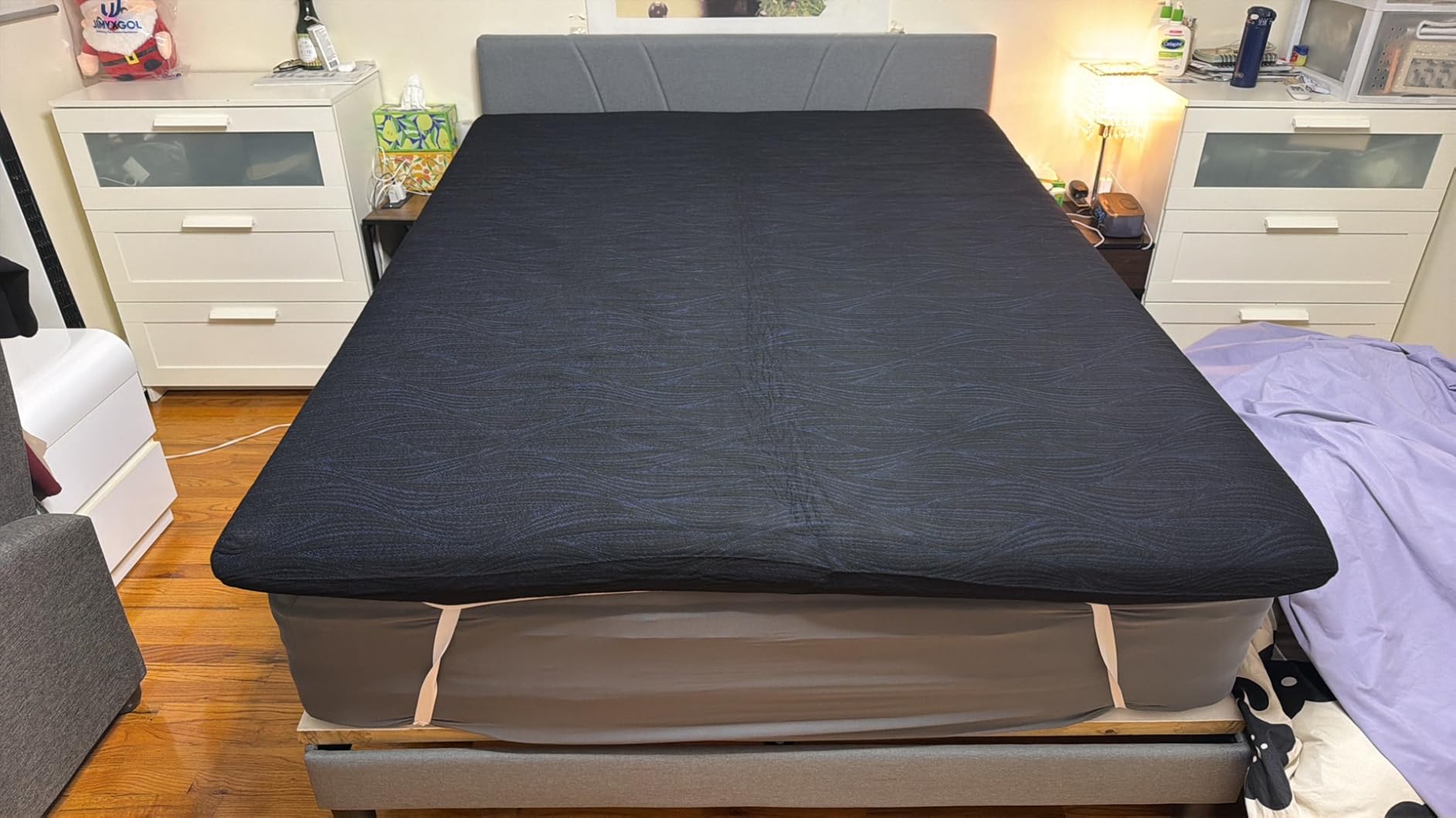 Extra Firm Mattress Topper Queen Size, 3 Inch High Density Cooling Memory Foam Mattress Topper for Back Pain Relief, Cooling Gel Infused Bed Topper with Washable Cover, CertiPUR-US, 120-Night Trial customer photo 2