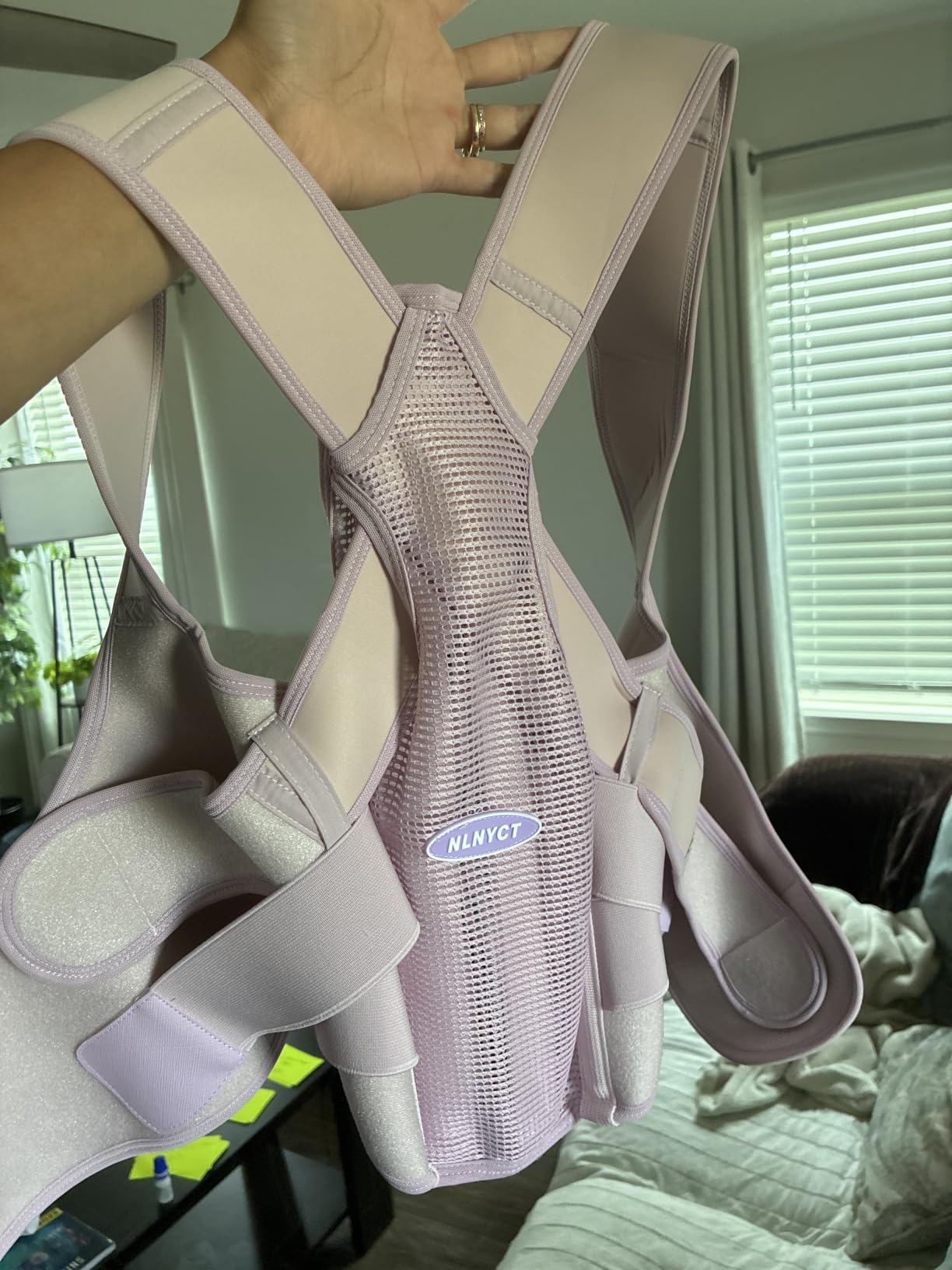 NLNYCT Posture Corrector for Women – 2-in-1 Back Brace with Shoulder Support, Adjustable Full Back Straightener for Upper & Lower Back Pain Relief, Hunchback, Scoliosis & Spine Alignment (S/M) customer photo 1