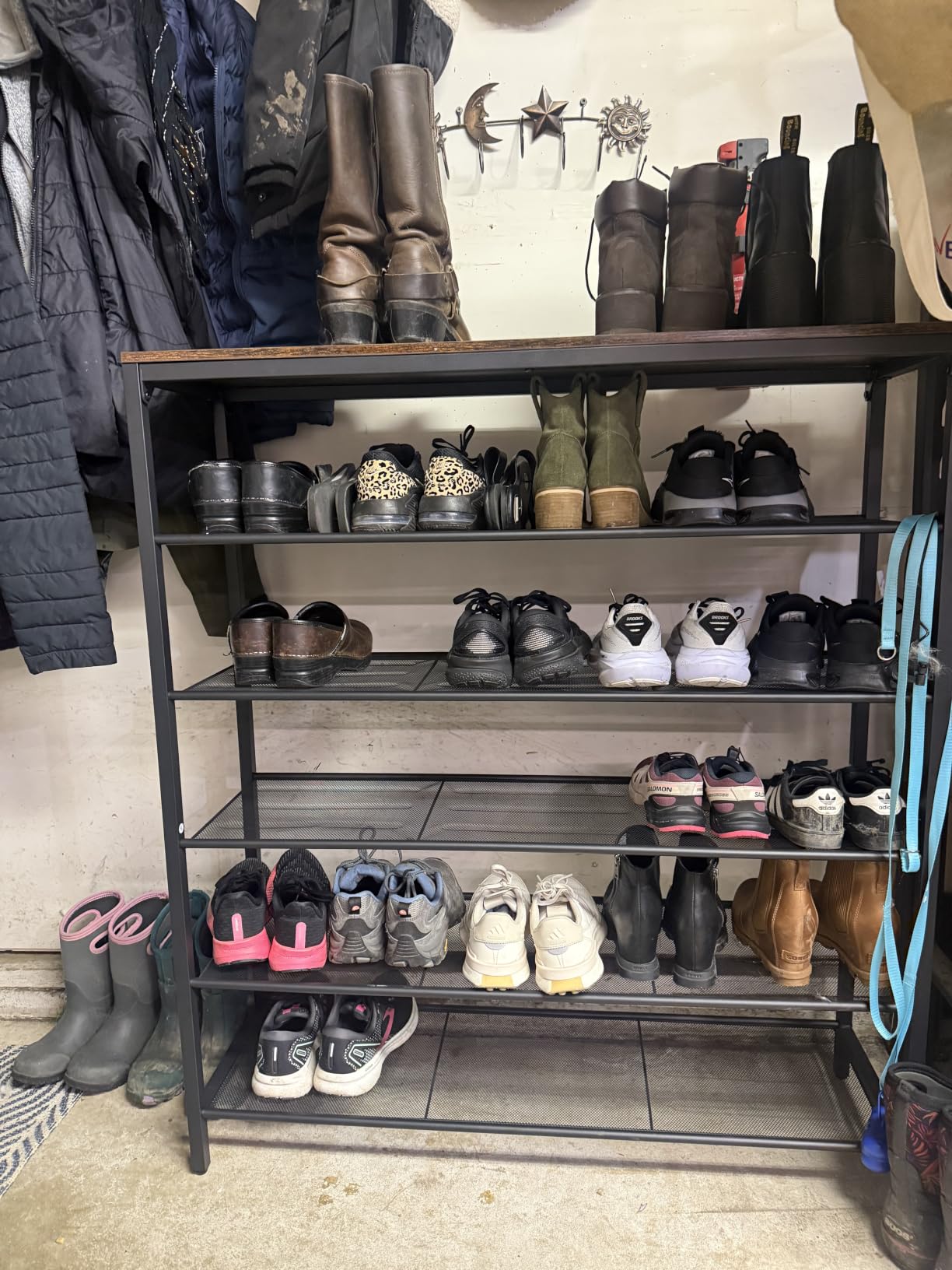 VASAGLE 5-Tier Shoe Rack, 18-24 Pairs, Metal Mesh customer photo 1