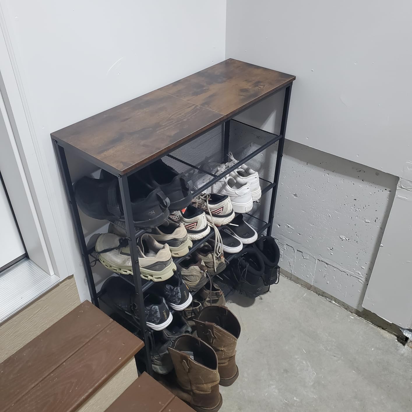 VASAGLE 5-Tier Shoe Rack, 18-24 Pairs, Metal Mesh customer photo 2
