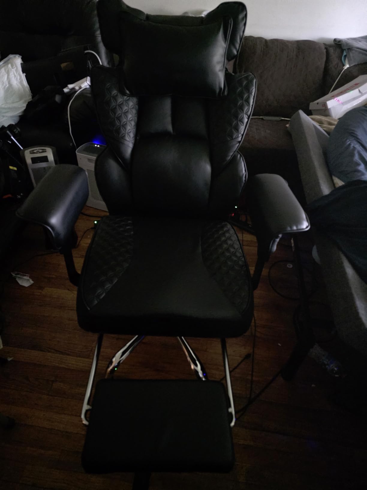 GTPLAYER Big and Tall Gaming Chair 400lbs Heavy Duty Office Chair with Footrest, High Back Pocket Spring Lumbar Support, Ergonomic Wide Comfy Seated Cushion for Lower Back Pain Relief, Carbon-Black customer photo 1