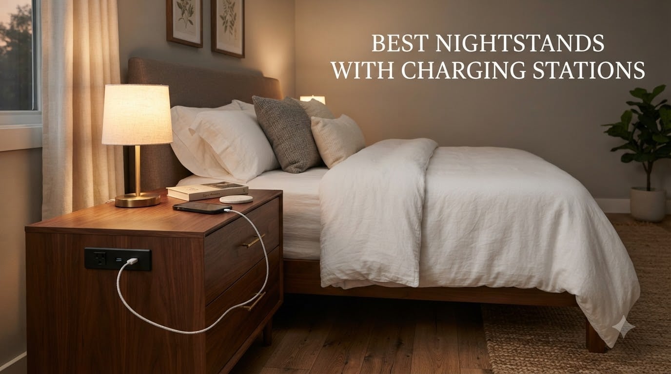 best nightstands with charging stations