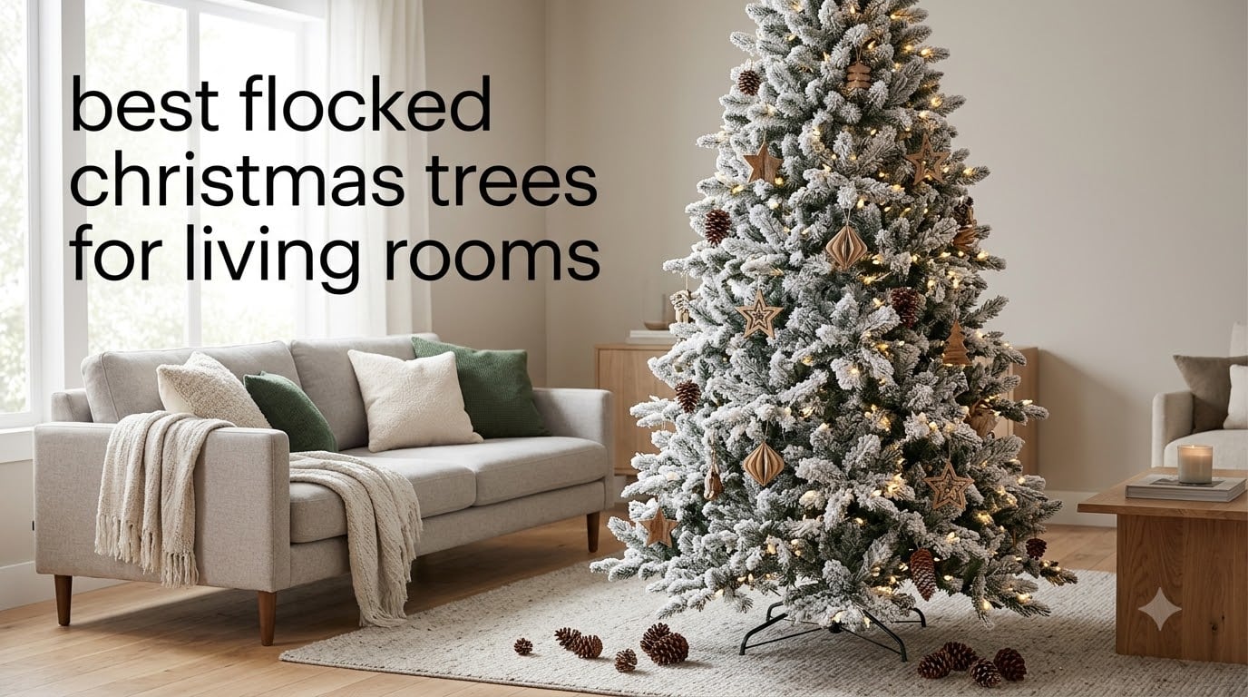 best flocked christmas trees for living rooms
