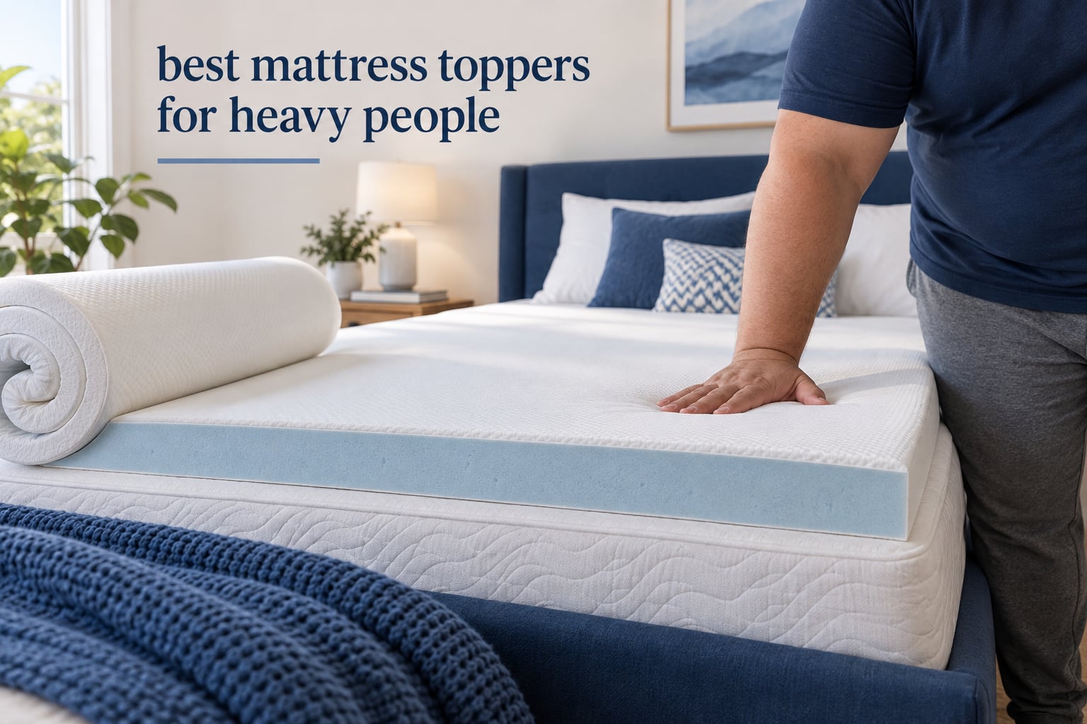 best mattress toppers for heavy people