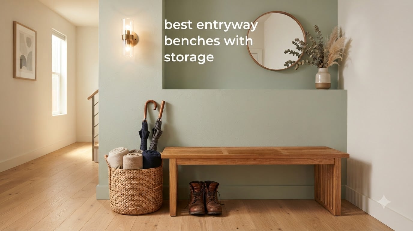 best entryway benches with storage