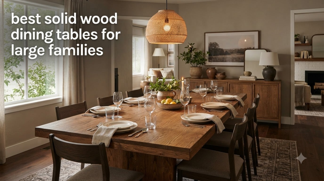 best solid wood dining tables for large families