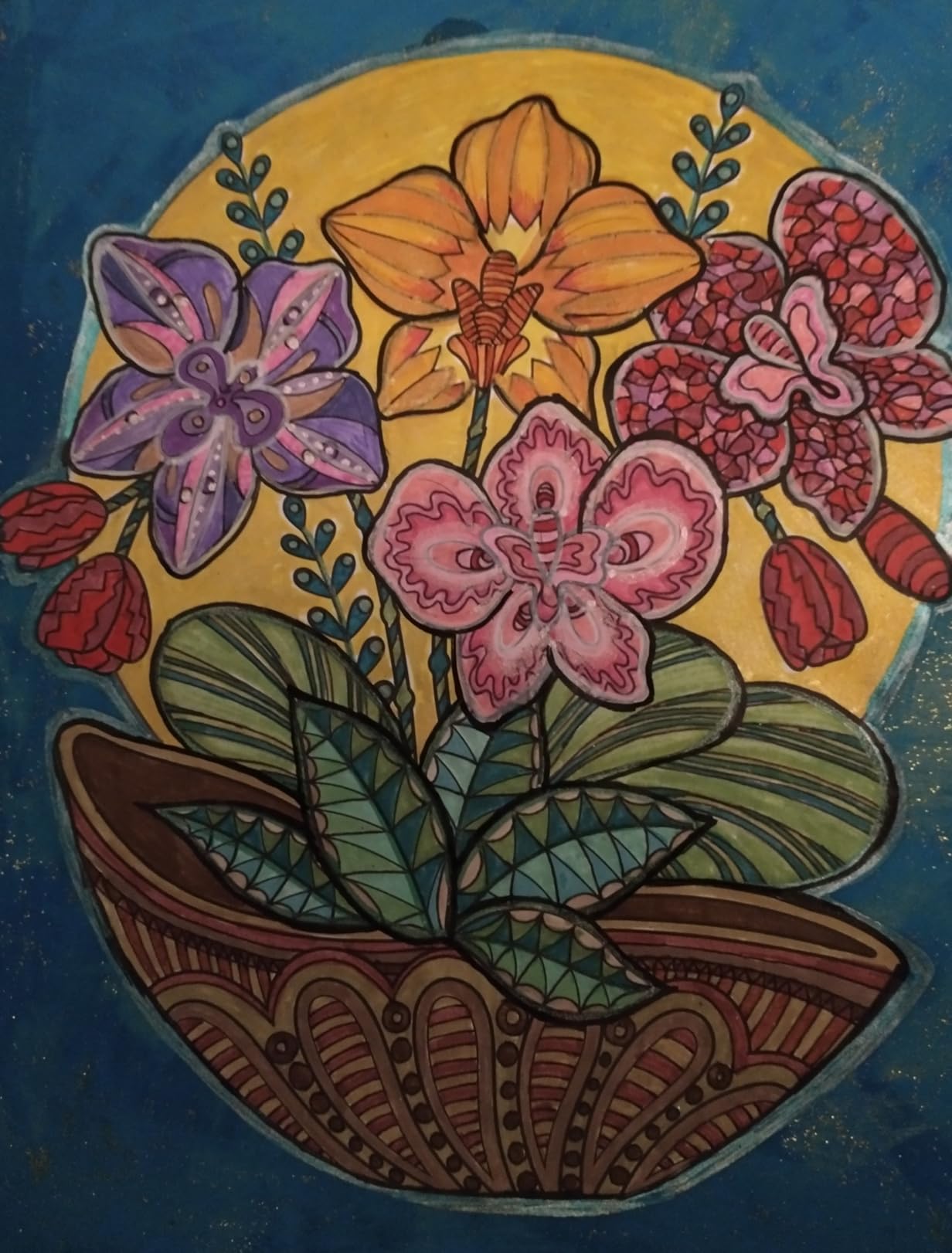 100 Flowers: An Adult Coloring Book with Bouquets, Wreaths, Swirls, Patterns, Decorations, Inspirational Designs, and Much More! customer photo 2