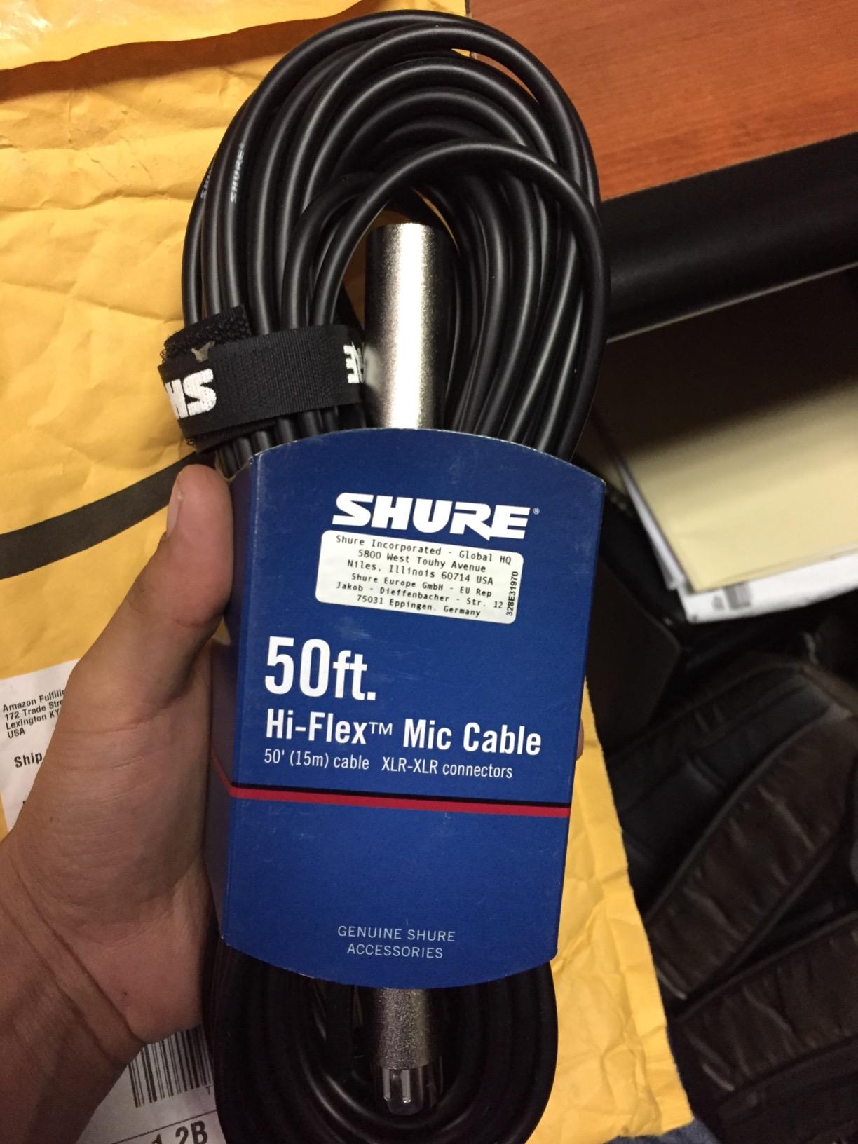 Shure C50J 50' Hi-Flex Chrome XLR Cable Connectors customer photo 2