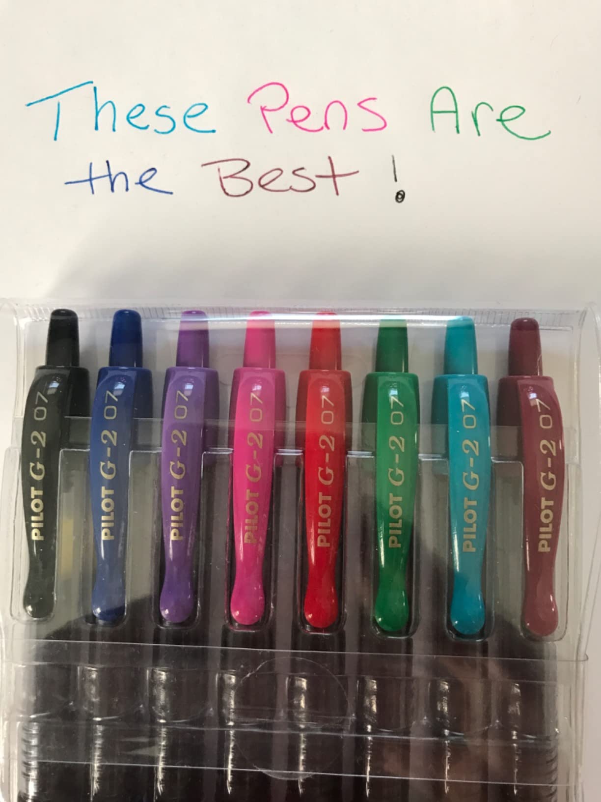 PILOT G2 Premium Gel Ink Pens, Fine Point 0.7mm, Assorted Inks, 8 Count customer photo 2