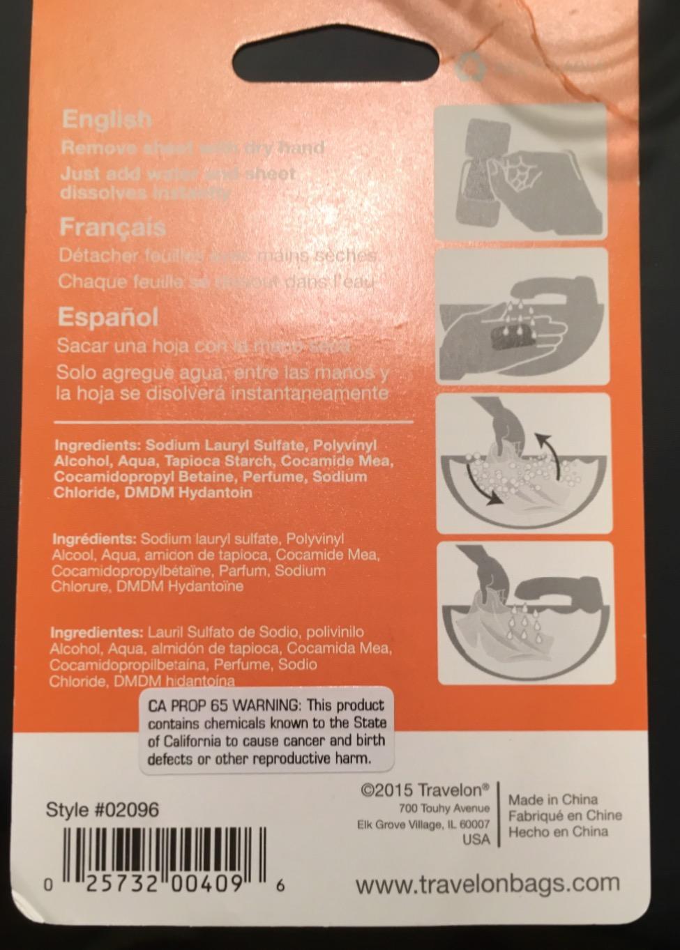 Travelon Laundry Soap Sheets, 50-Count customer photo 2