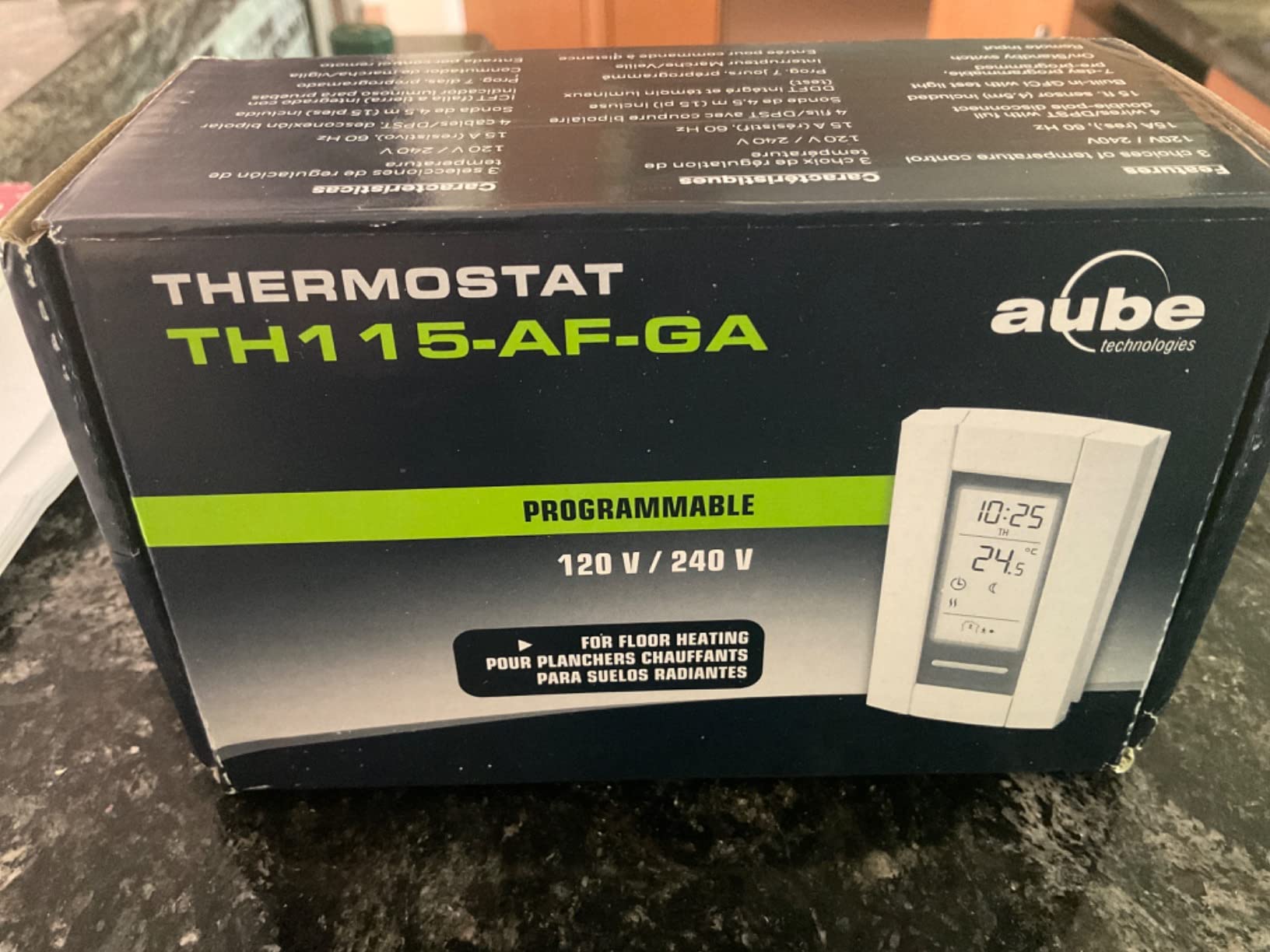 Honeywell TH115-AF-GA/U Radiant Heating 120/240V Programmable Thermostat with Floor Sensor and GFCI customer photo 2