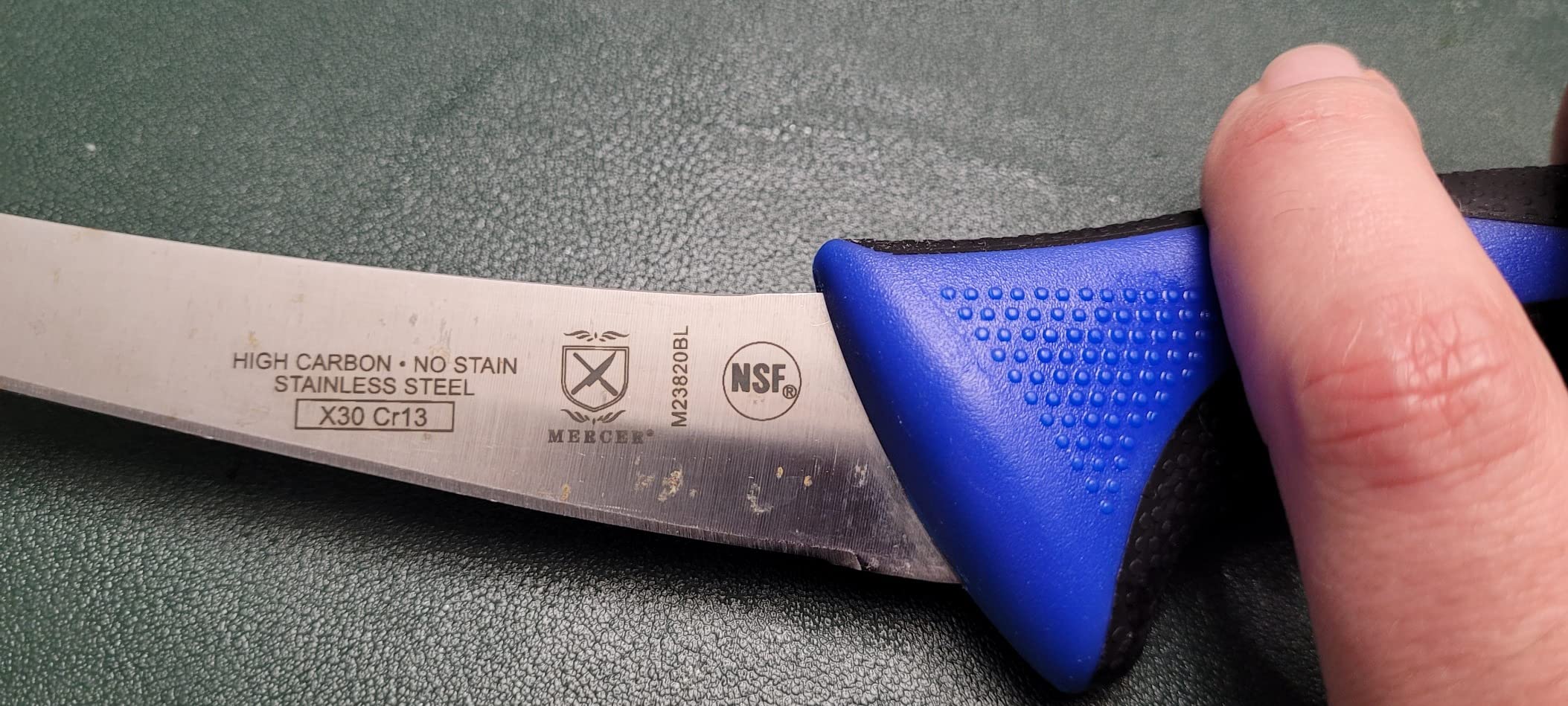 Mercer Culinary Millennia Colors 6-Inch Curved Boning Knife, Blue customer photo 2