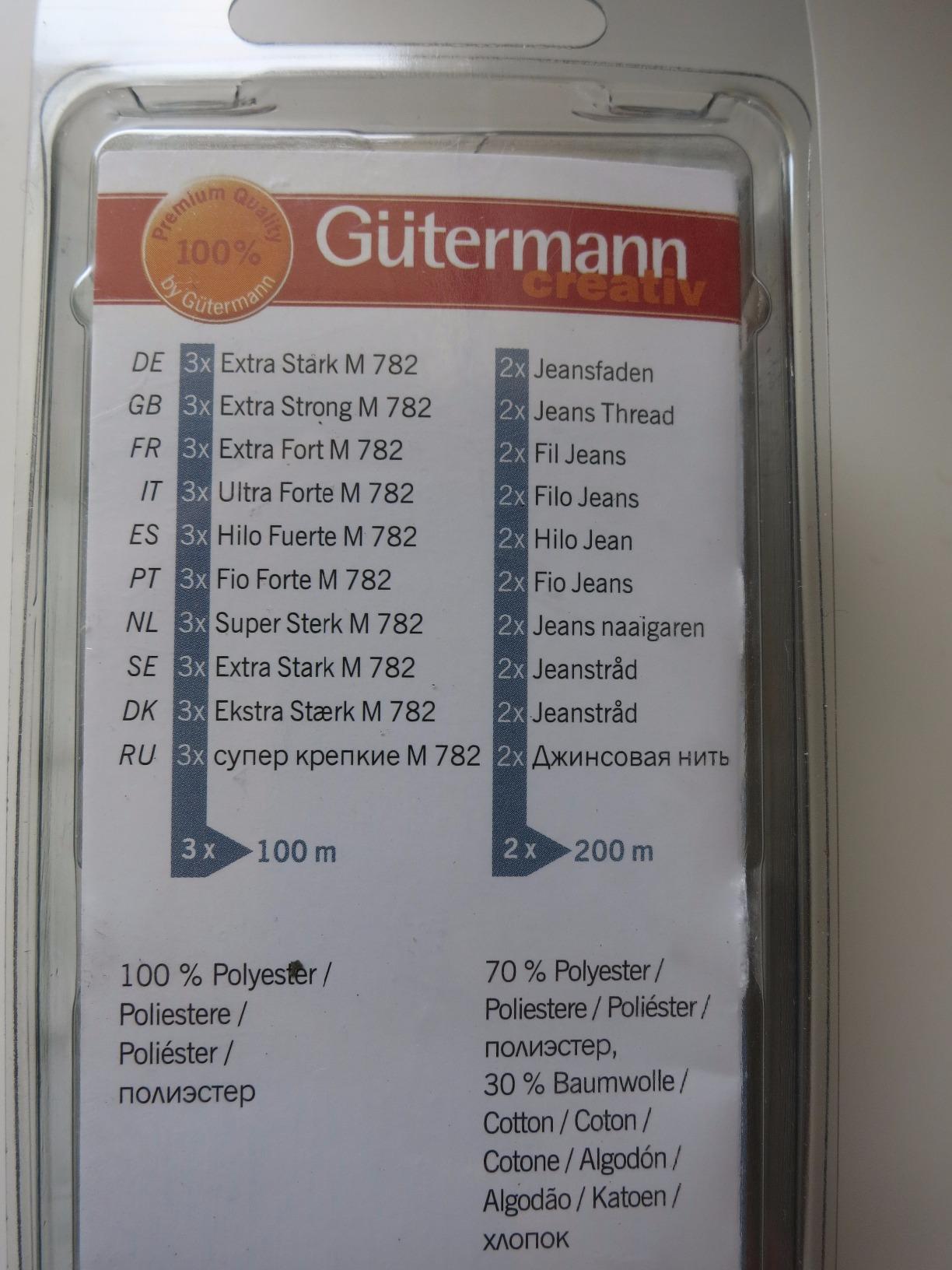 Gutermann Extra Strong & Jeans Sewing Thread - 5 Colour Box Set customer photo 1