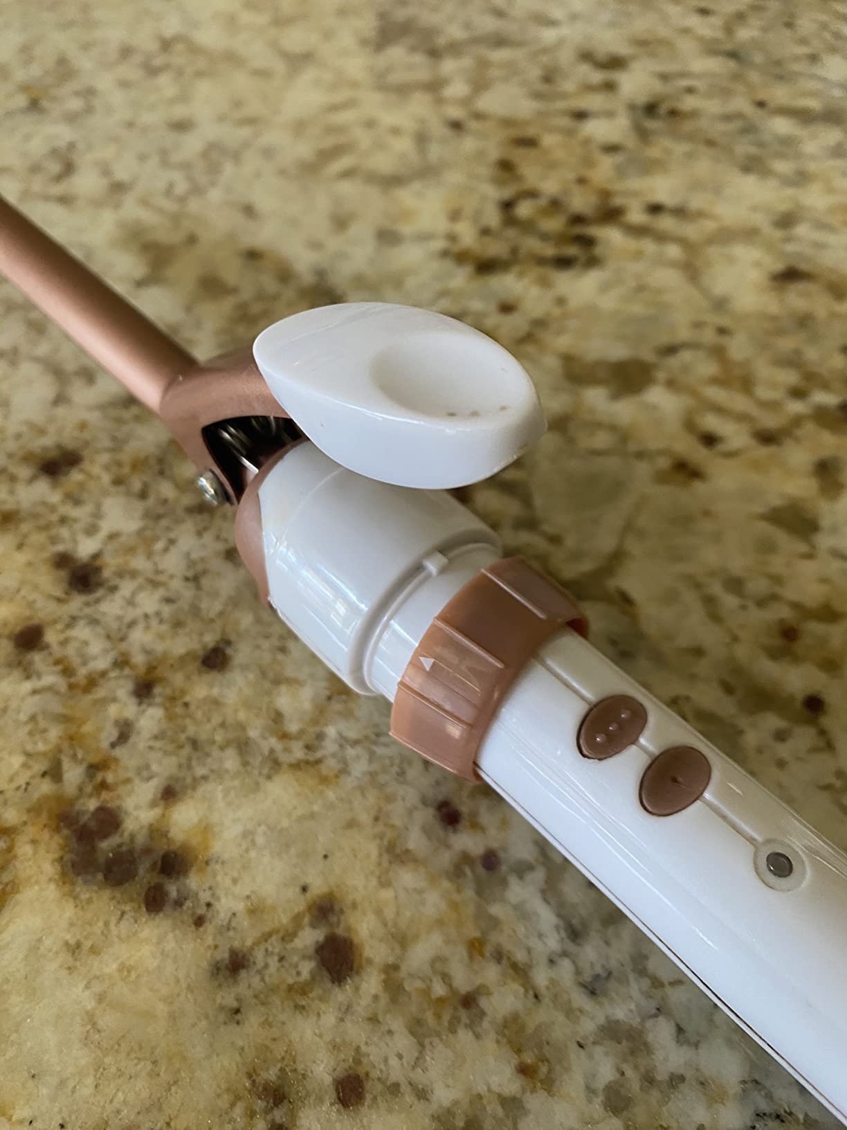 Conair Curling Iron, Double Ceramic, 1/2-in. Width, White/Rose Gold customer photo 1