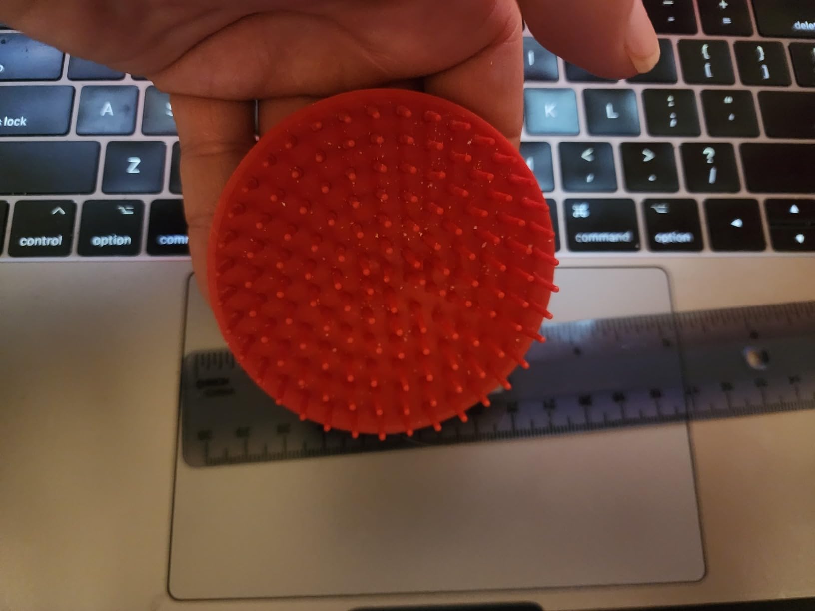 G.B.S Scalp Exfoliator 4 Pack - Shampoo Brush, Scalp Scrubber for Dandruff Removal, Massager & Hair Exfoliator - Red & Black customer photo 2
