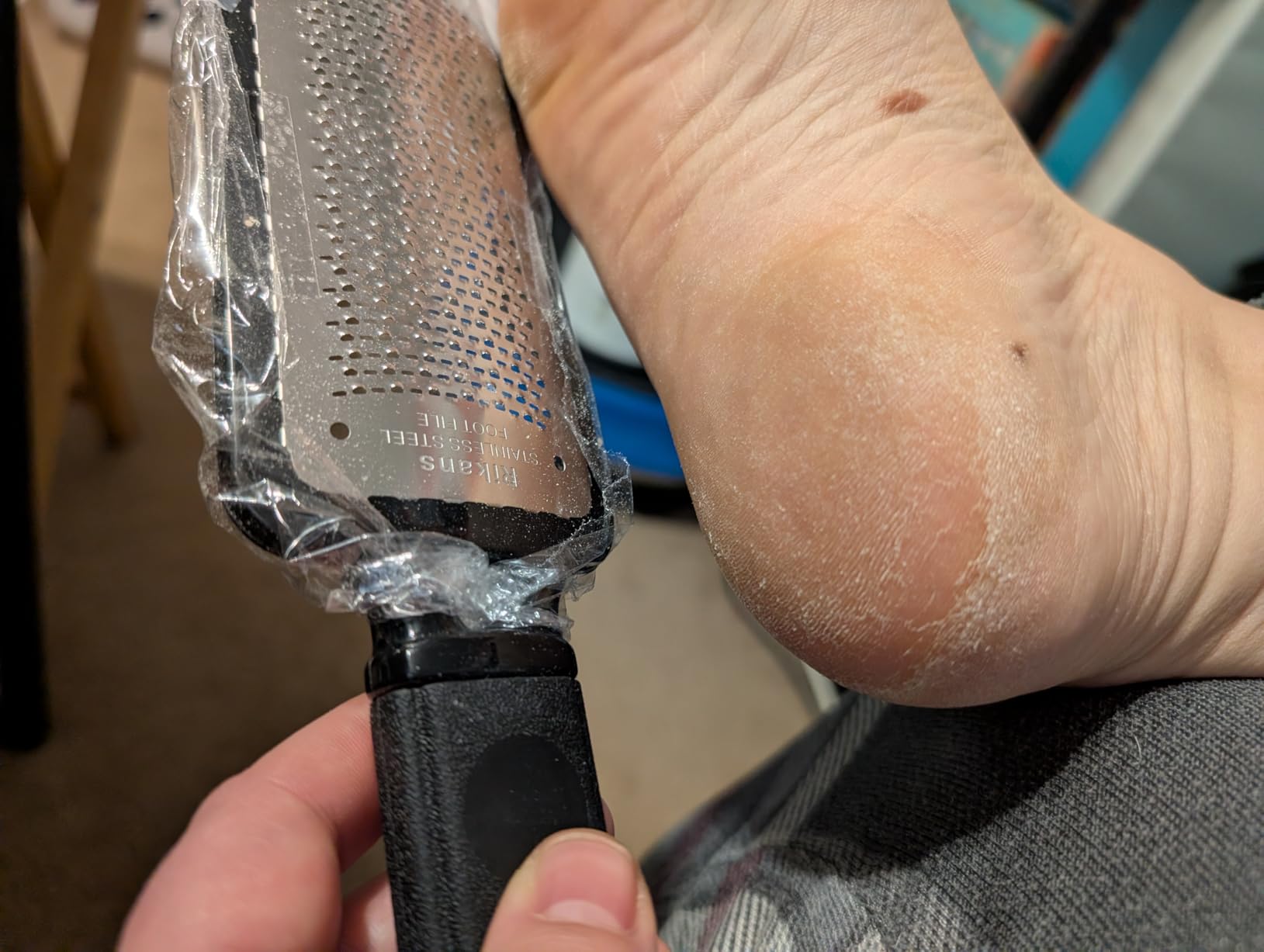 Colossal Foot rasp Foot File and Callus Remover. Best Foot Care Pedicure Metal Surface Tool to Remove Hard Skin. Can be Used on Both Wet and Dry feet, High Grade Stainless Steel File customer photo 1