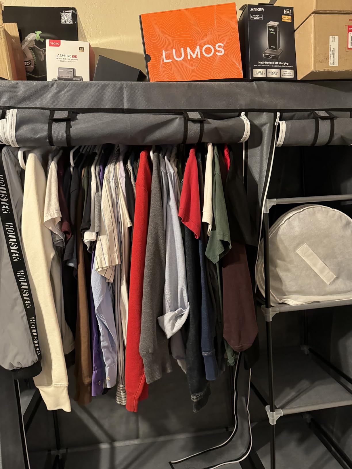 SONGMICS Closet Wardrobe, Portable Closet, Clothes Storage Organizer customer photo 1