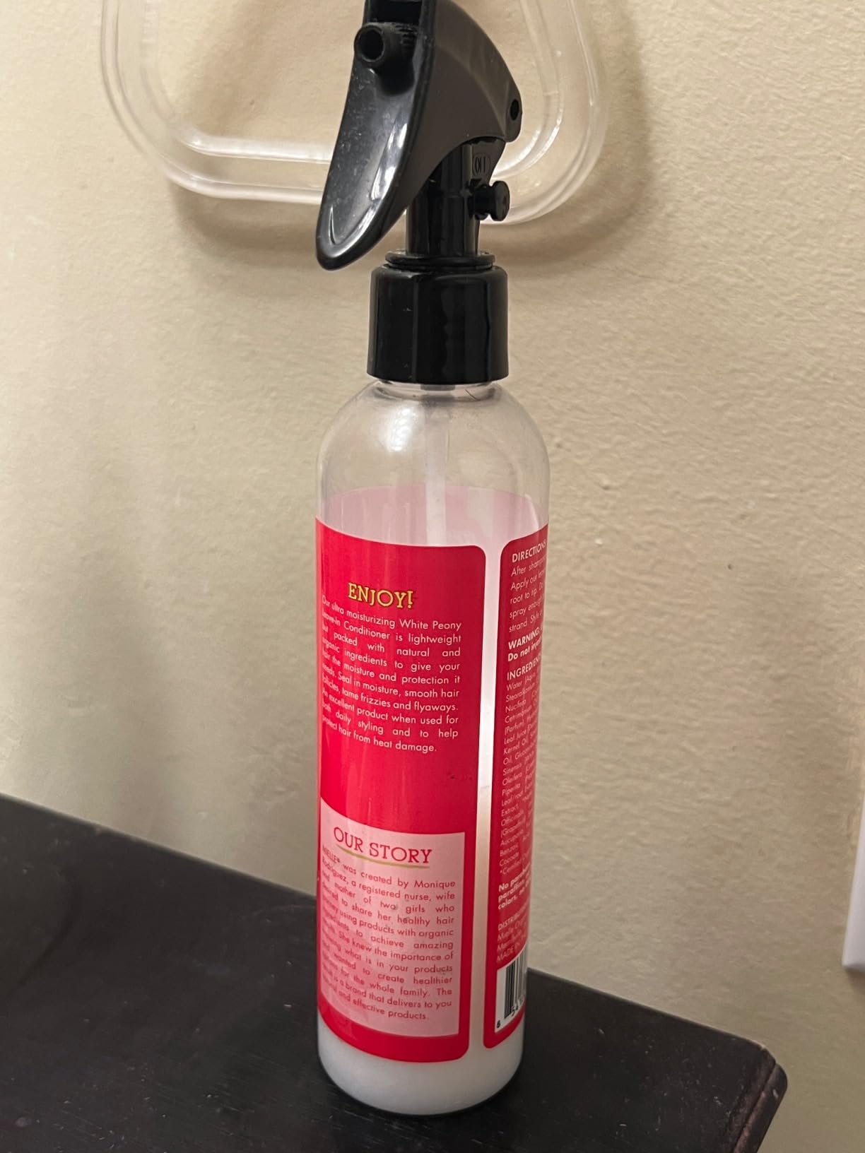 Mielle Organics White Peony Leave-In Conditioner Spray - Ultra-Moisturizing Detangler for Curly & Natural Hair - Frizz Control & Moisture Seal - Color-Safe & Sulfate-Free, 8 Fl Oz customer photo 2