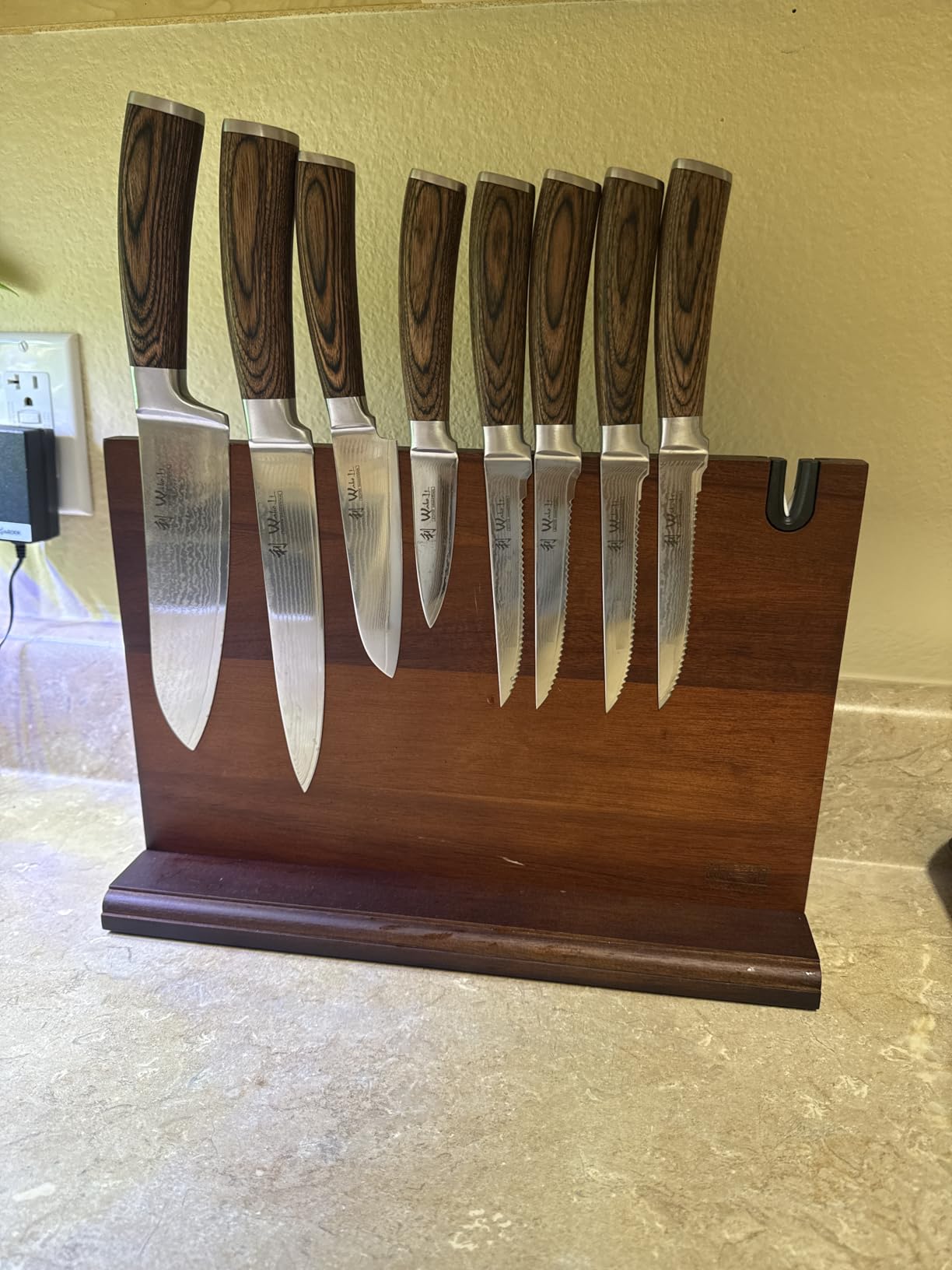 Wakoli EDIB Damascus Knife Set, 5-Piece VG10 Steel Knives, Wooden Gift Box customer photo 1