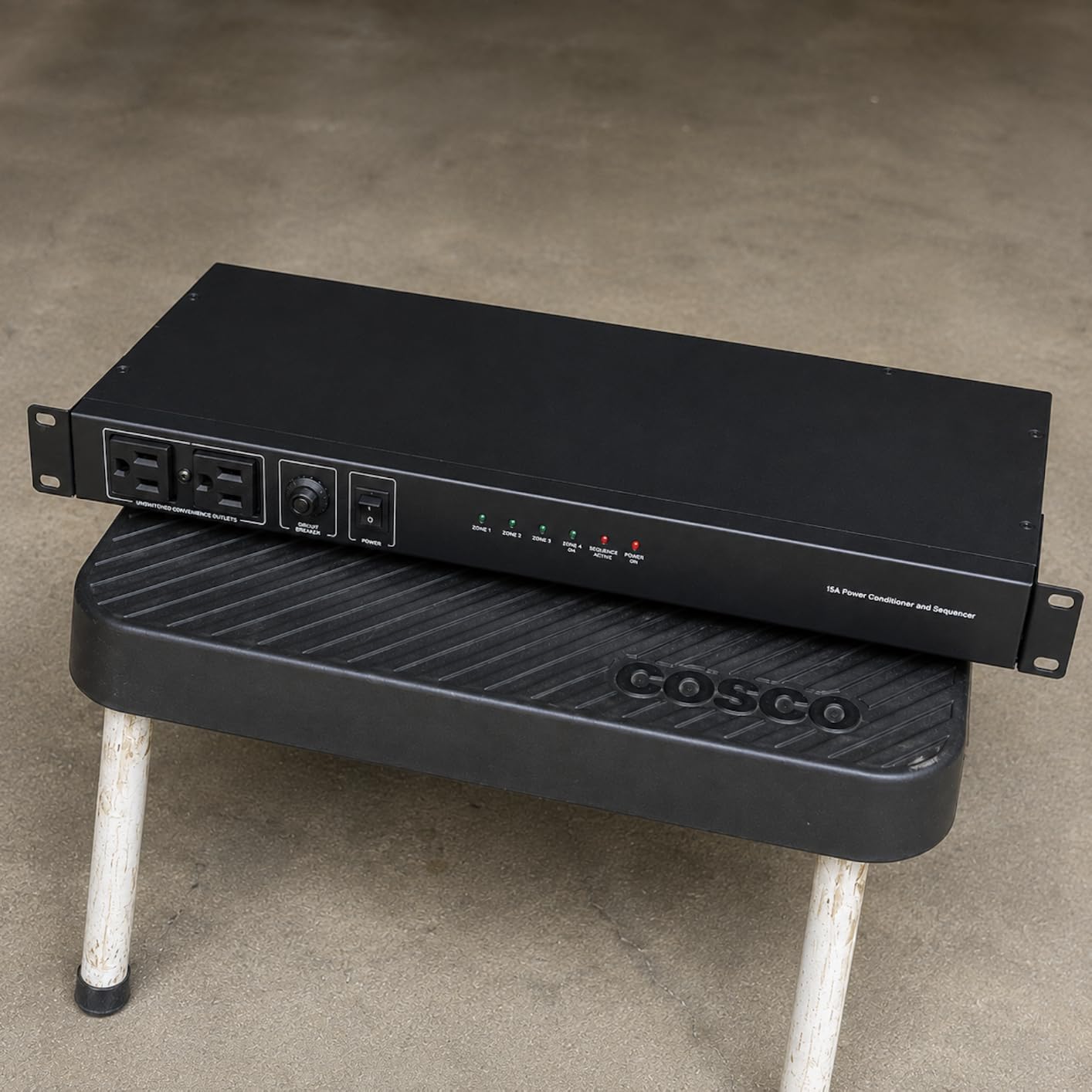 Monoprice 15 Amp Power Conditioner and Sequencer - 8 Outlets, 3 Zones, 1U Rack Mount, Black - Stage Right customer photo 1