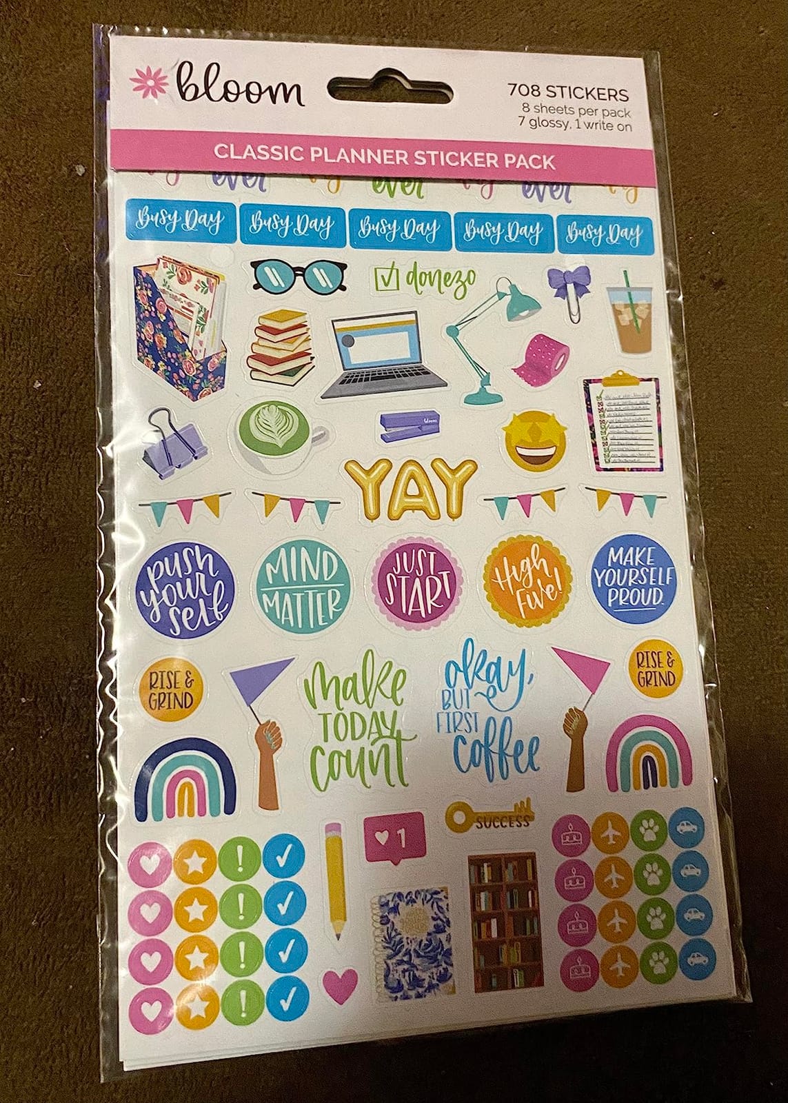 Bloom Daily Planners Productivity Stickers - Variety Sticker Pack - Six Sticker Sheets Per Pack! customer photo 1