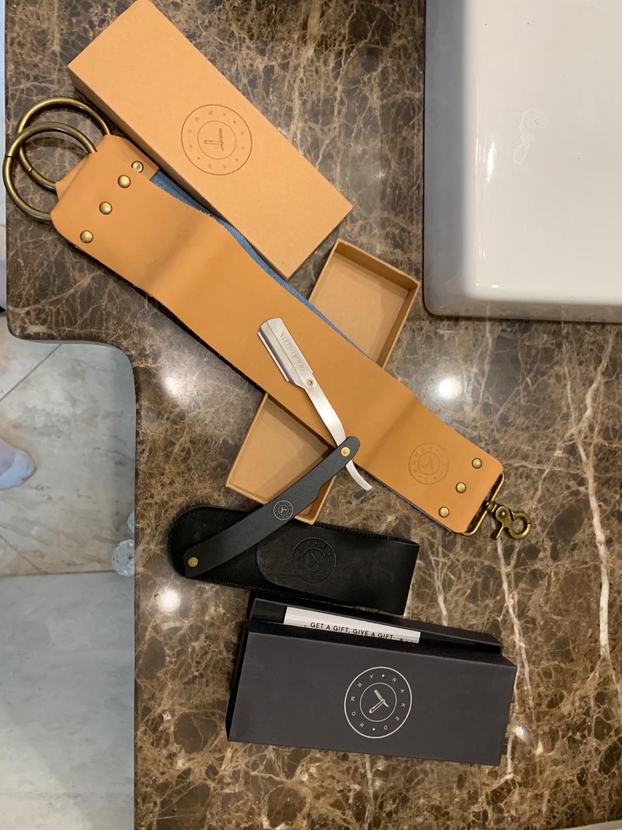 Naked Armor Straight Razor Leather Strop - 2.5