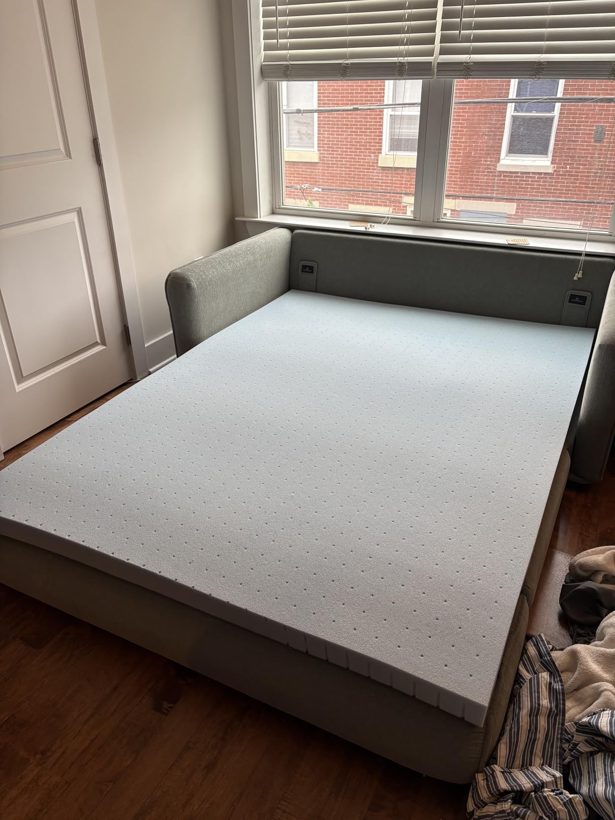 Best Price Mattress 3 Inch Ventilated Memory Foam Mattress Topper, Cooling Gel Infusion, CertiPUR-US Certified, Dorm Essentials, Twin XL customer photo 1