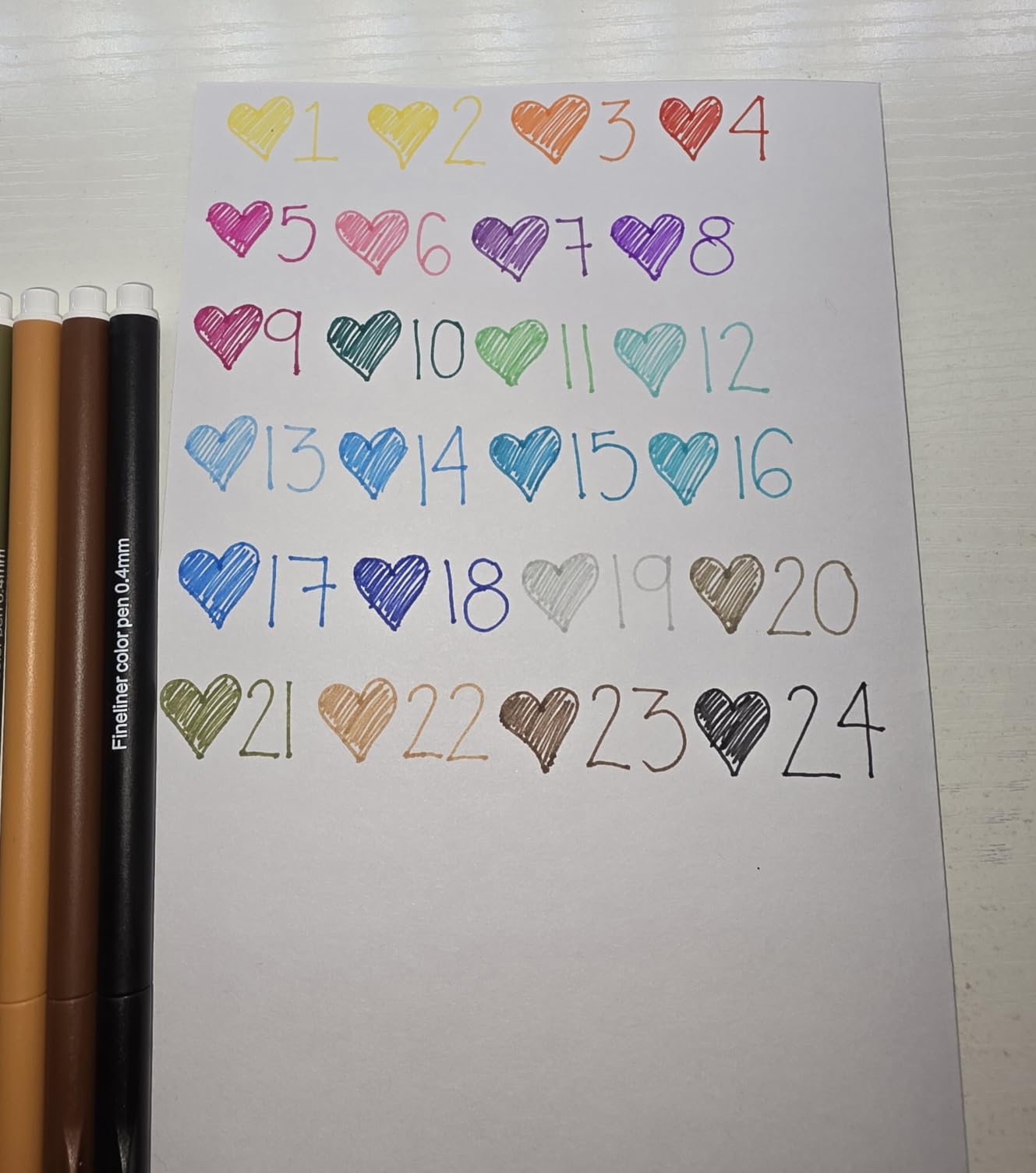 Vitoler 24 Colored Journaling, Fine Line Point Drawing Marker Pens for Writing Journaling Planner Coloring Book Sketching Taking Note Calendar Art Projects Office Supplies (24 Colors) customer photo 2
