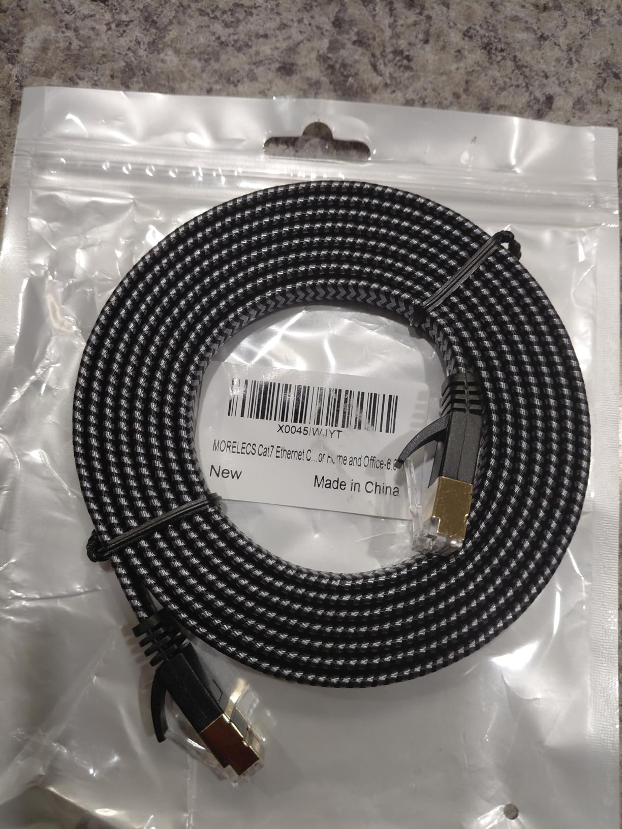 Cat 7 Ethernet Cable 10ft - Flat Design, Easy Install, Nylon Braided, More Durable High Speed Internet Cable Network Cord Shielded LAN Cables for Computers, Routers, Switches, and Gaming Consoles customer photo 1