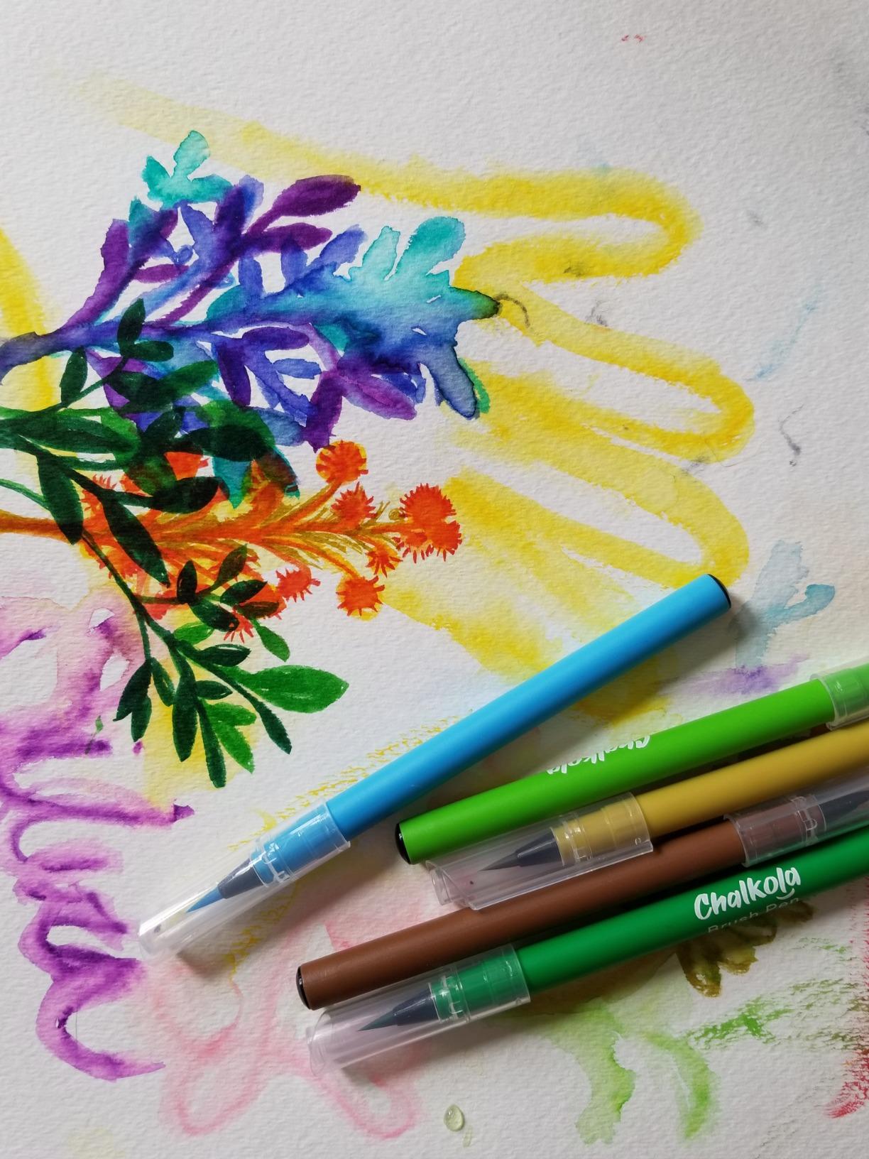 Chalkola 28 Watercolor Brush Pens - Drawing Art Supplies for Kids 9-12 customer photo 1