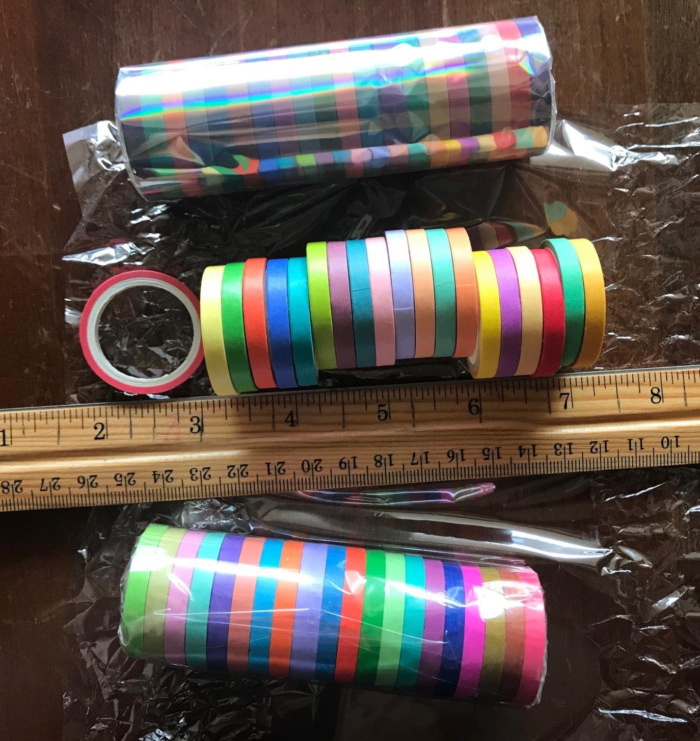 WAPETASHI Washi Masking Tape Set 60 Rolls 5mm (0.2 inch) Wide Decorative Craft Tape Collection for Scrapbook DIY Crafts Gift Wrapping Planners customer photo 2