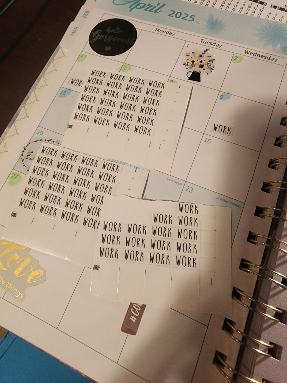 Work Monthly Planner Stickers, 120 Clear Work Labels Calendar Scrapbooking Crafting Stickers customer photo 2