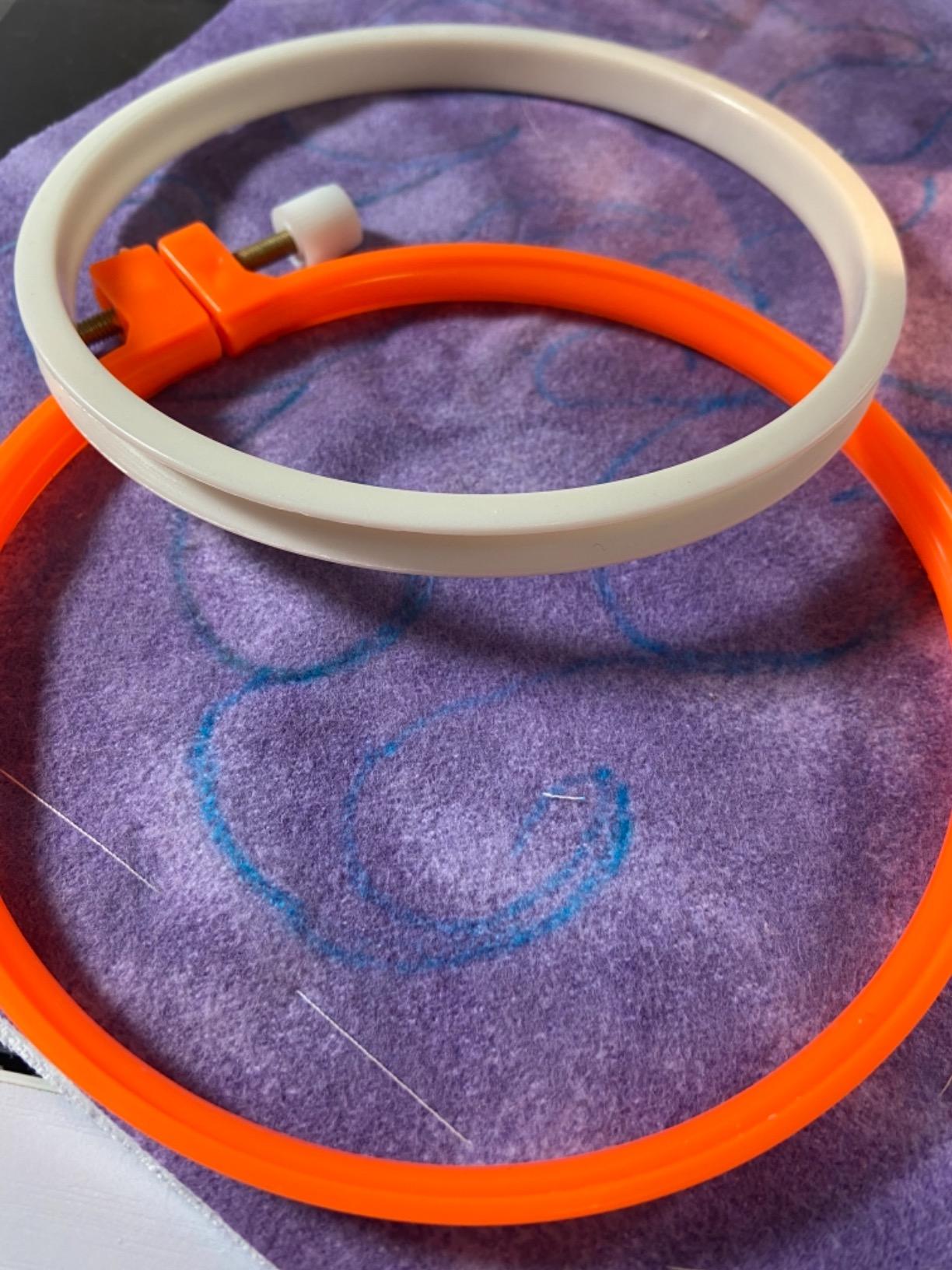 Similane 6 Pieces Embroidery Hoops, Plastic Circle Cross Stitch Hoop Ring 3.4 inch to 10.2 inch (Multicolor) for Embroidery and Cross Stitch customer photo 1