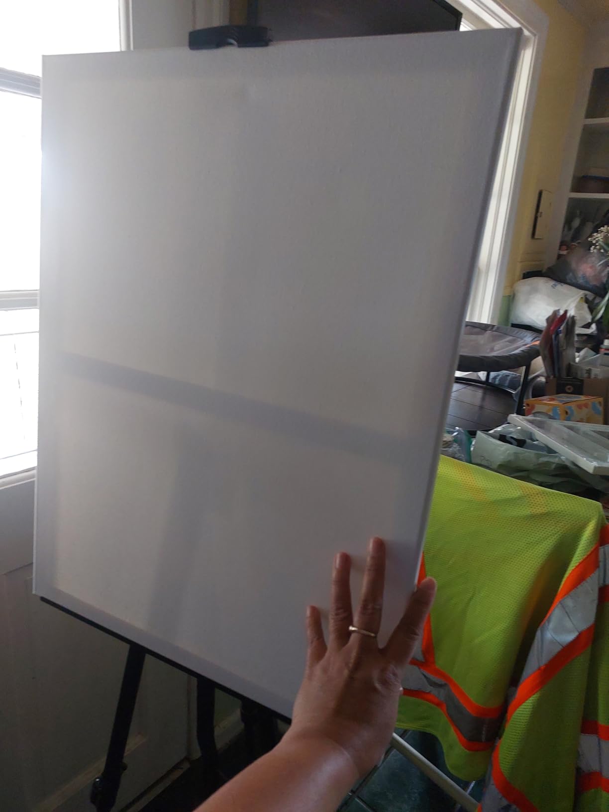 FIXSMITH Stretched White Blank Canvas - 11x14 Inch, 8 Pack, Primed,100% Cotton,5/8 Inch Profile of Super Value Pack for Acrylics,Oils & Other Painting Media customer photo 1