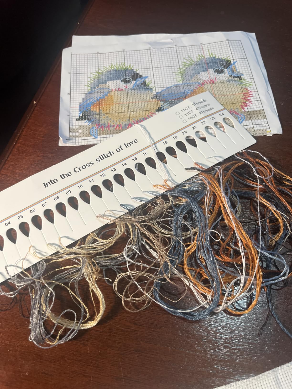 Cross Stitch Kits, Three Birds Awesocrafts Easy Patterns Cross Stitching Embroidery Kit Supplies Christmas Gifts, Stamped or Counted (Birds, Counted) customer photo 1