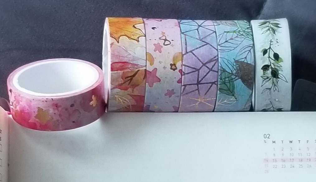 YUBBAEX Floral Gold Washi Tape Set 6 Rolls VSCO Foil Masking Tape Decorative for Arts, DIY Crafts, Journal Supplies, Planners, Scrapbook, Card/Gift Wrapping -15mm- (Romantic Flowers) customer photo 2