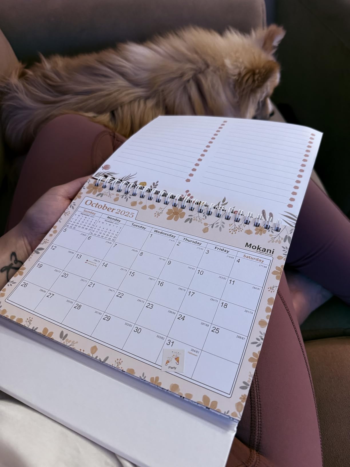 Mokani Small Desk Calendar 2026-2027, Desktop Calendar Oct.2026-Dec.2027 customer photo 1