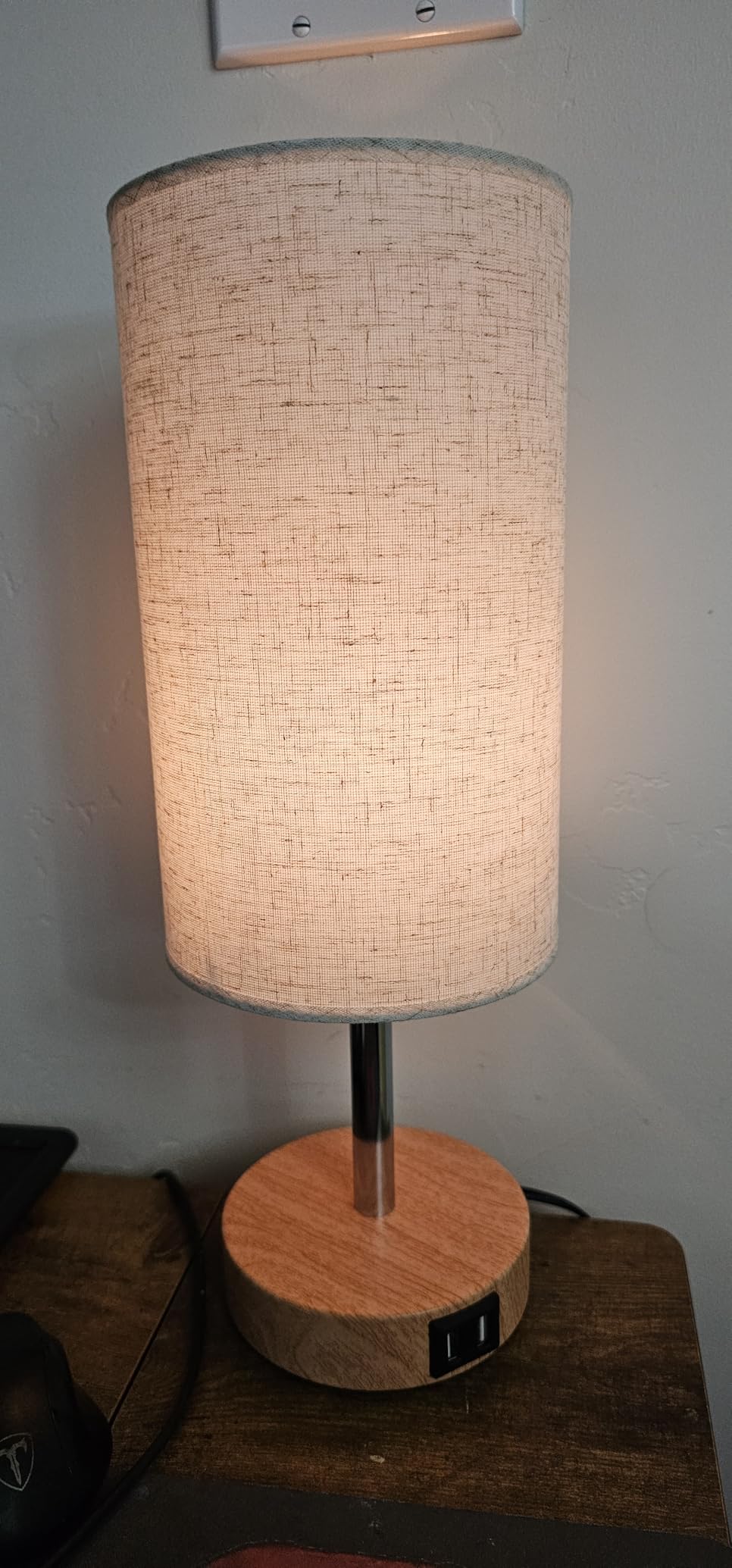 Yarra-Decor Bedside Table Lamp with USB Ports, Touch Dimmable Nightstand customer photo 2