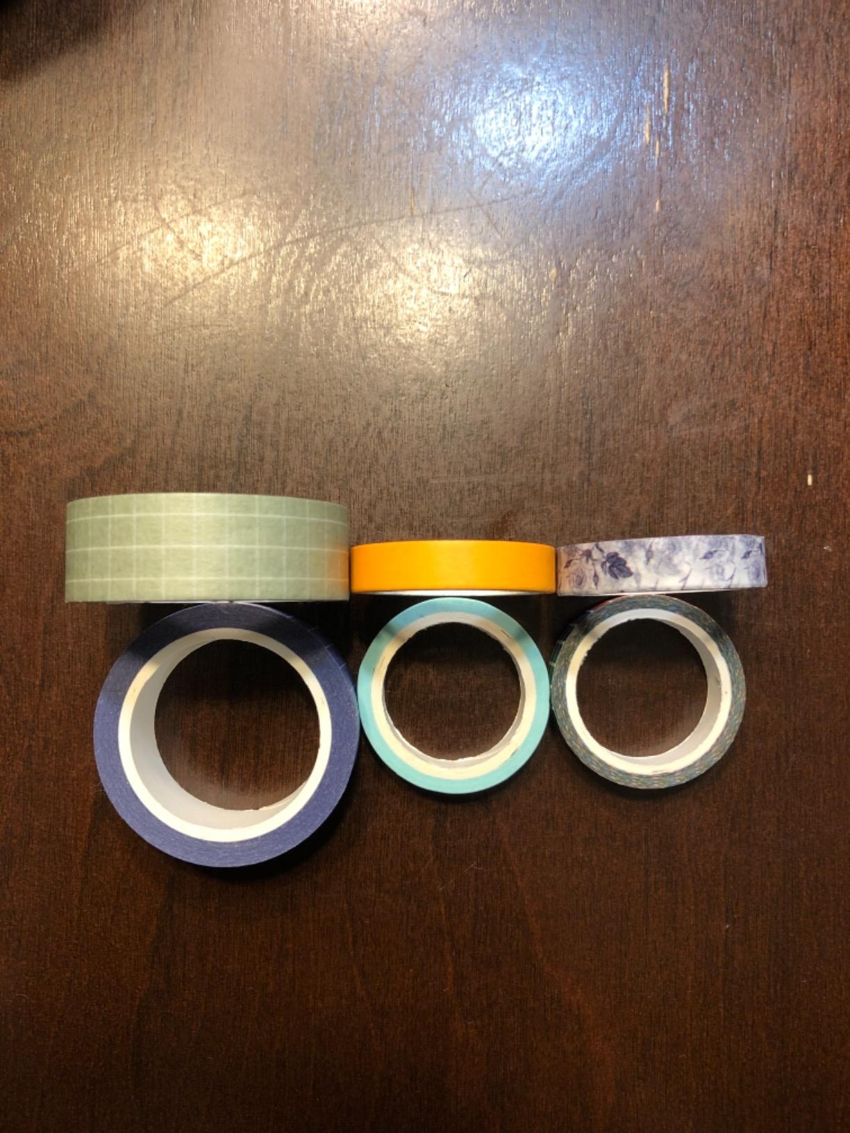Knaid Grid Washi Tape Set, 14 Rolls of 15 mm Wide Decorative Colored Masking Tapes for Scrapbooking, DIY Decor and Crafts, Bullet Journals, Planners, Junk Journal, Gift Wrapping customer photo 2