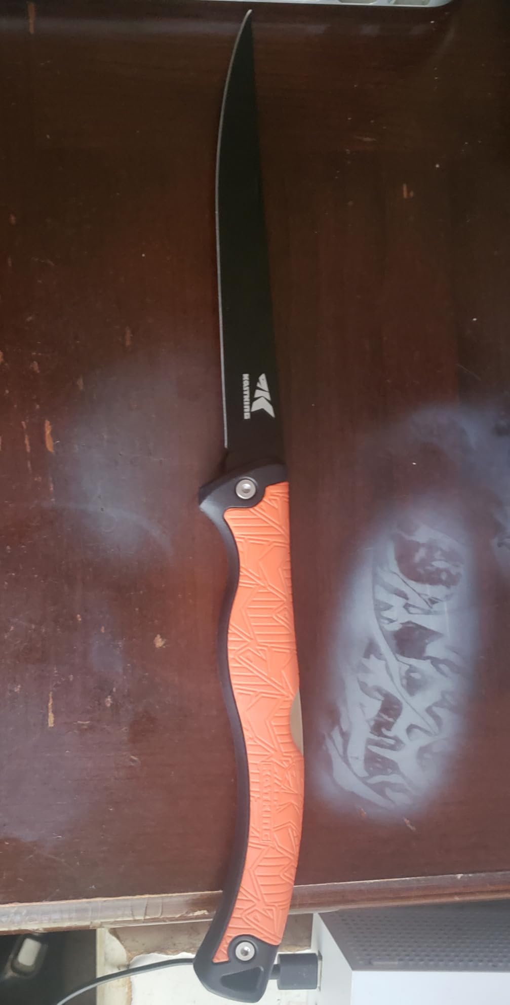 KastKing Folding Fillet/Fishing/Camping/Hunting Knife, Orange customer photo 2