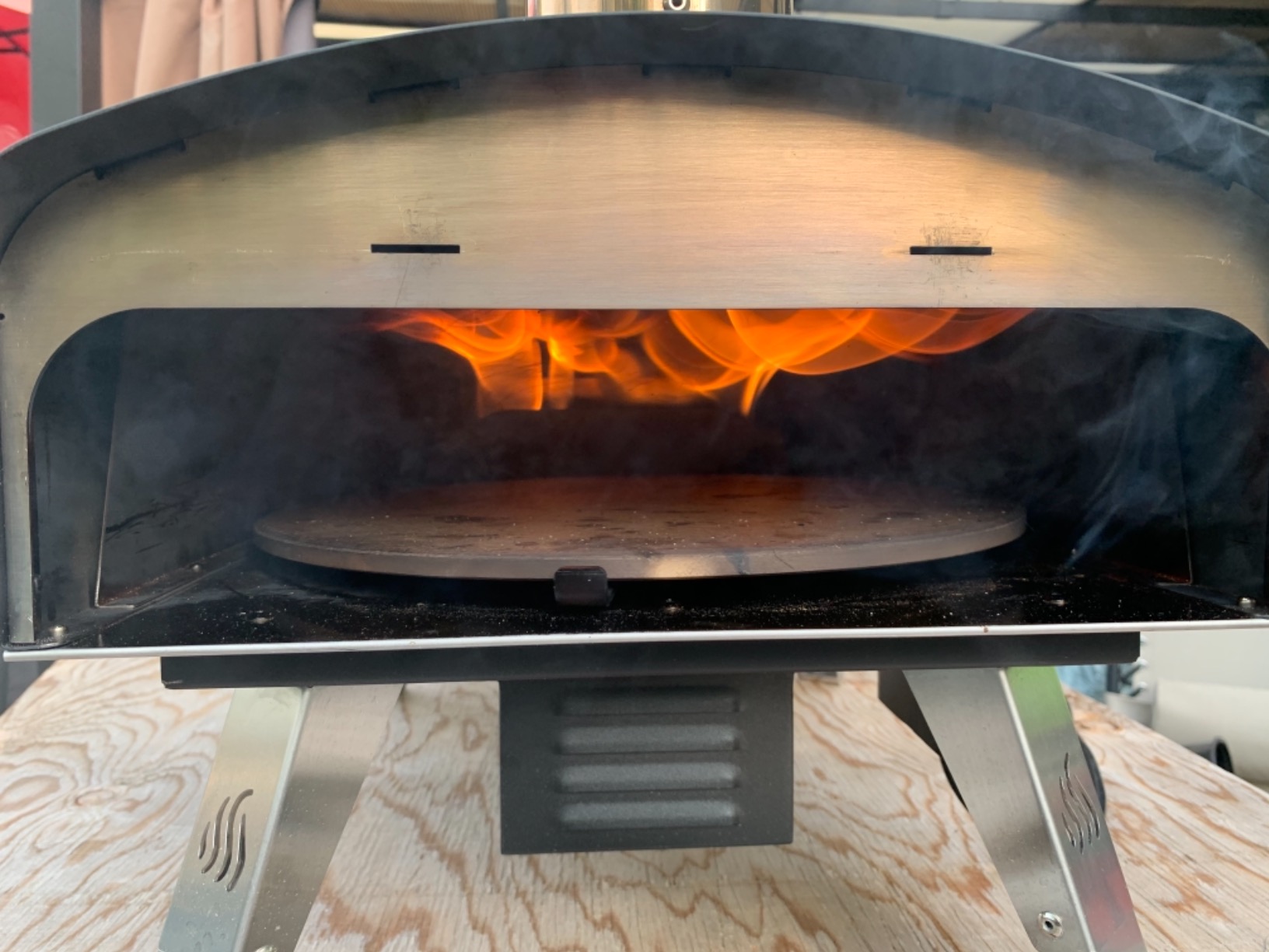 Mimiuo Auto-Rotating Wood Pellet Pizza Oven Outdoor 40Lbs, 60S Bake w/Stone customer photo 1