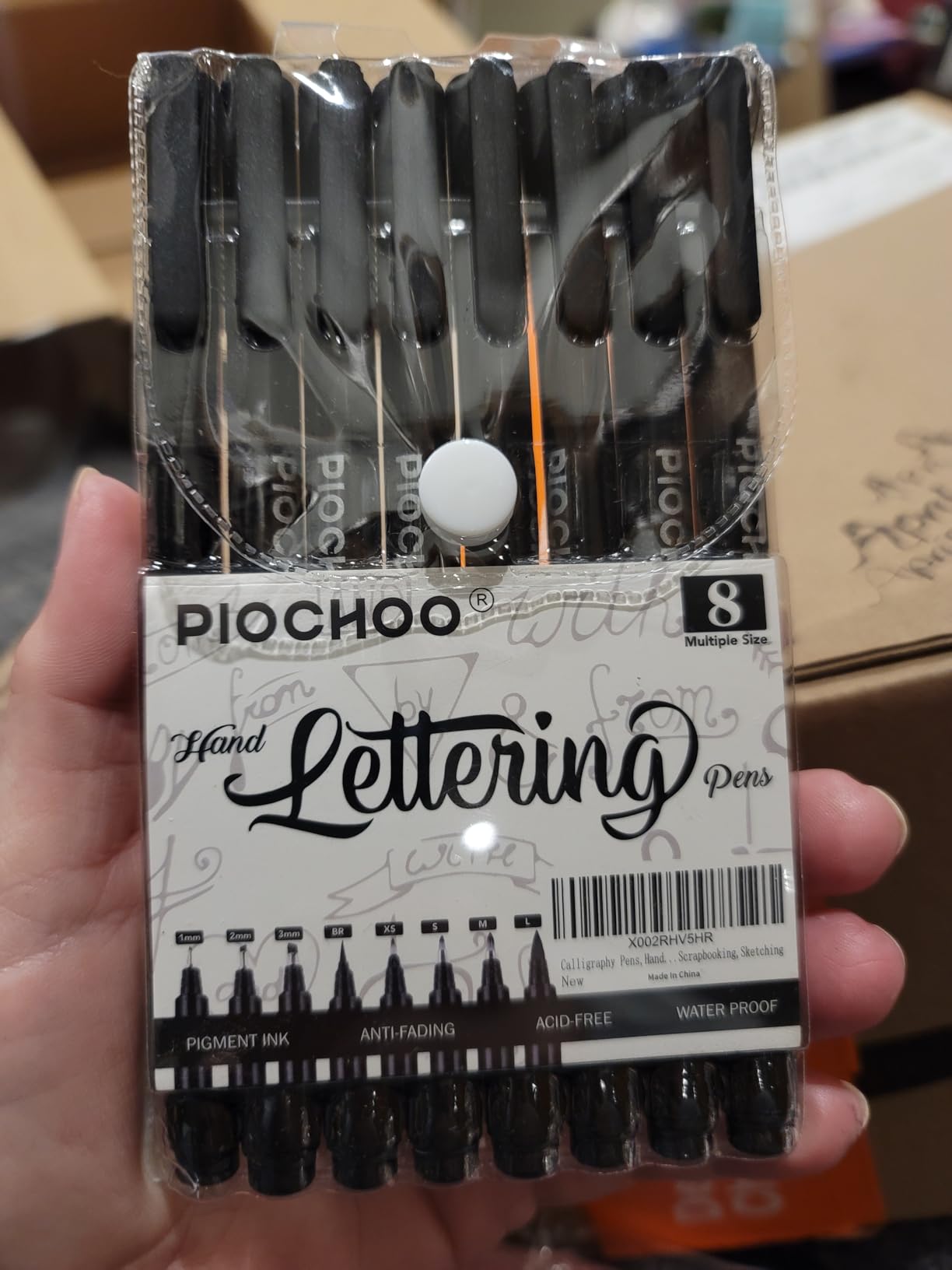 Piochoo Calligraphy Pens,8 Size Calligraphy Pens for Writing,Brush Pens Calligraphy Set for Beginners, Hand Lettering Pens customer photo 1