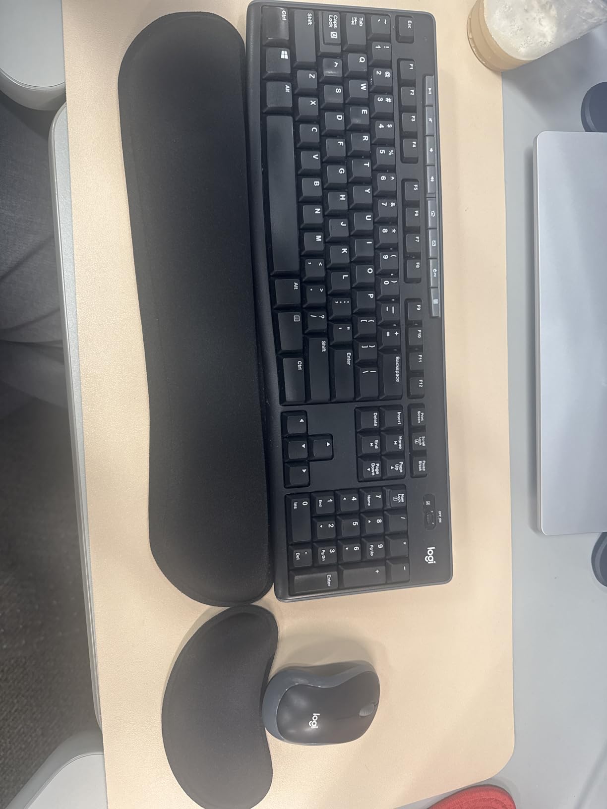 GORILLA GRIP Memory Foam Wrist Rest for Computer Keyboard, 2 Piece Black customer photo 1