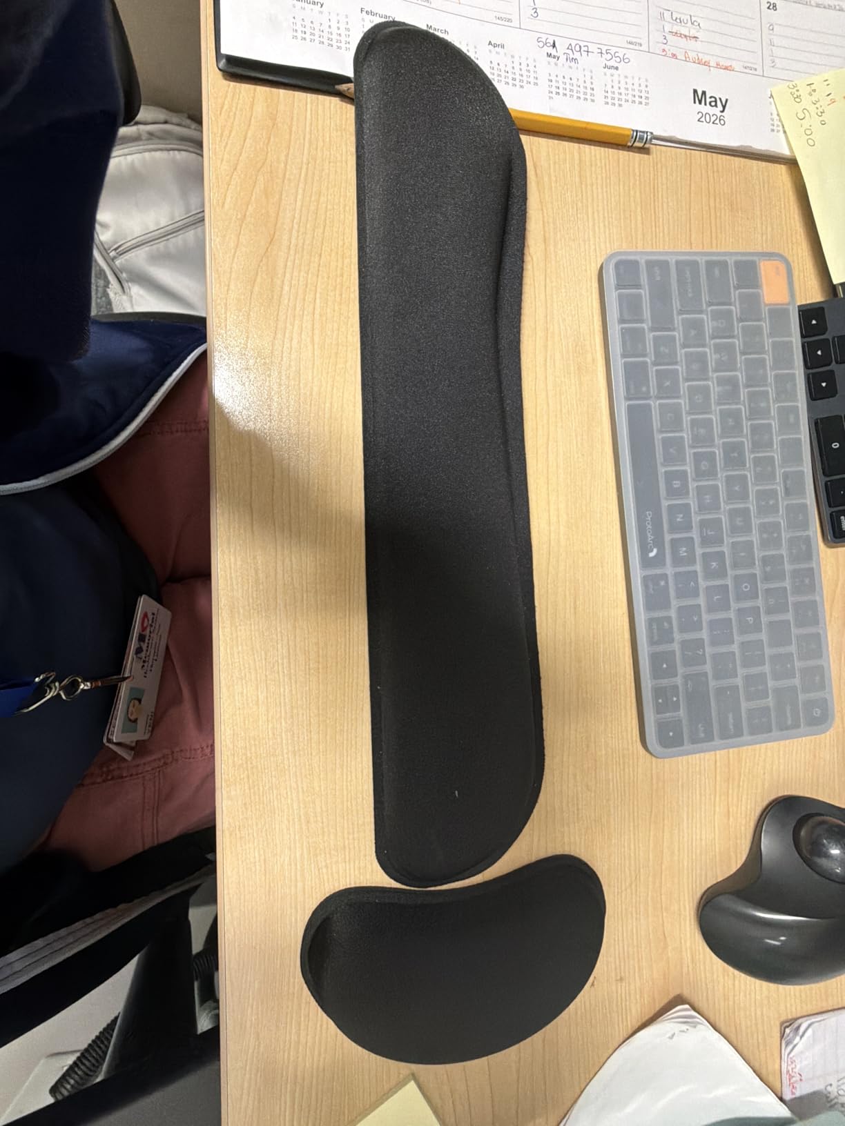 GORILLA GRIP Memory Foam Wrist Rest for Computer Keyboard, 2 Piece Black customer photo 2