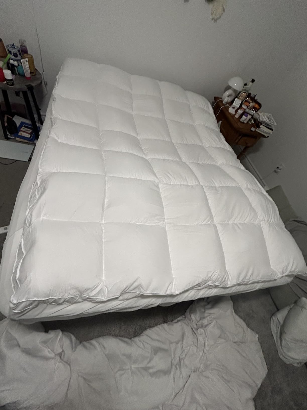 ELEMUSE Twin XL Mattress Topper for College Dorm, Thick Pillow Top Bed Pad customer photo 2