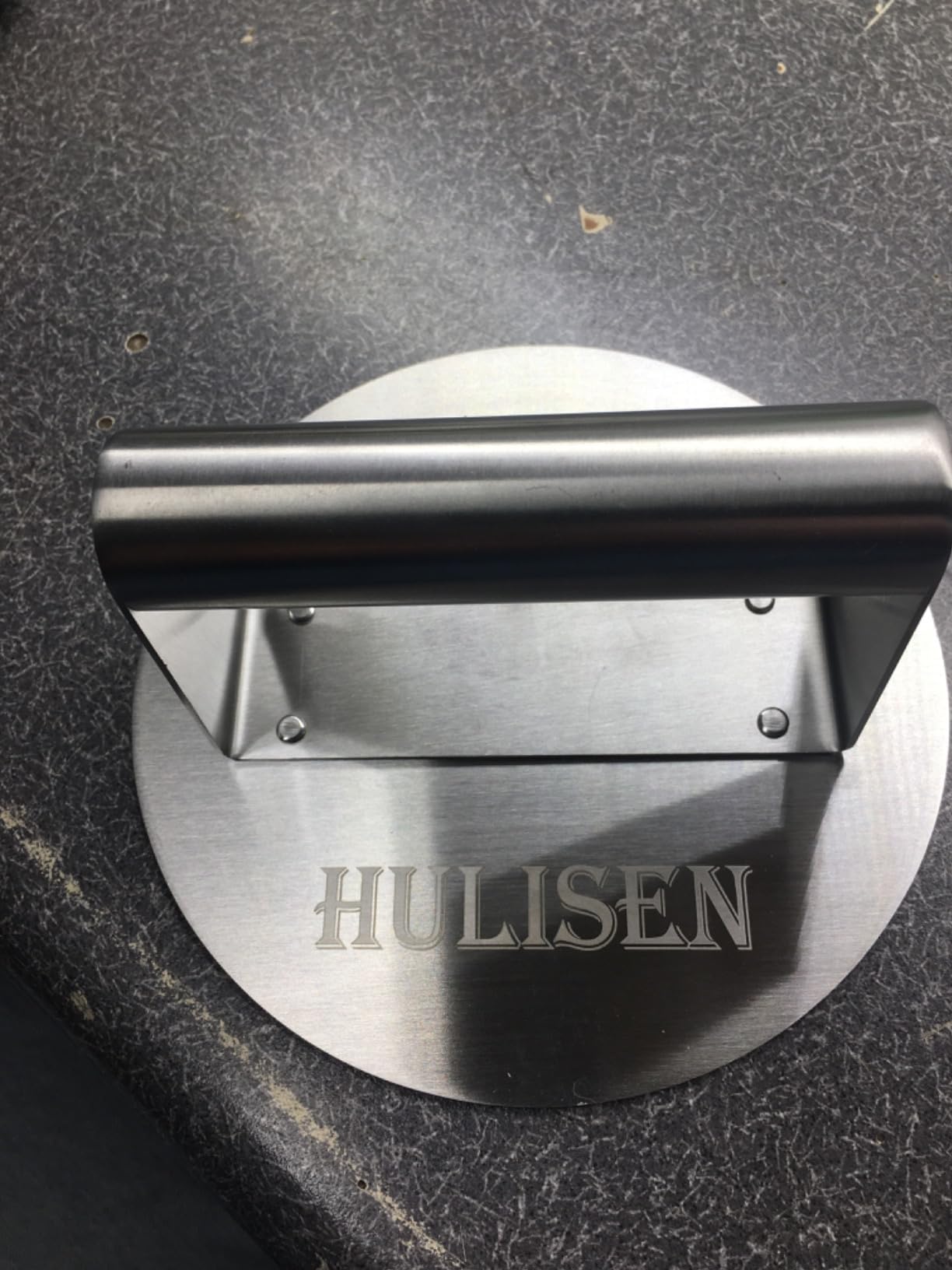 HULISEN Stainless Steel Burger Press, 6.2-Inch Round Burger Smasher customer photo 1