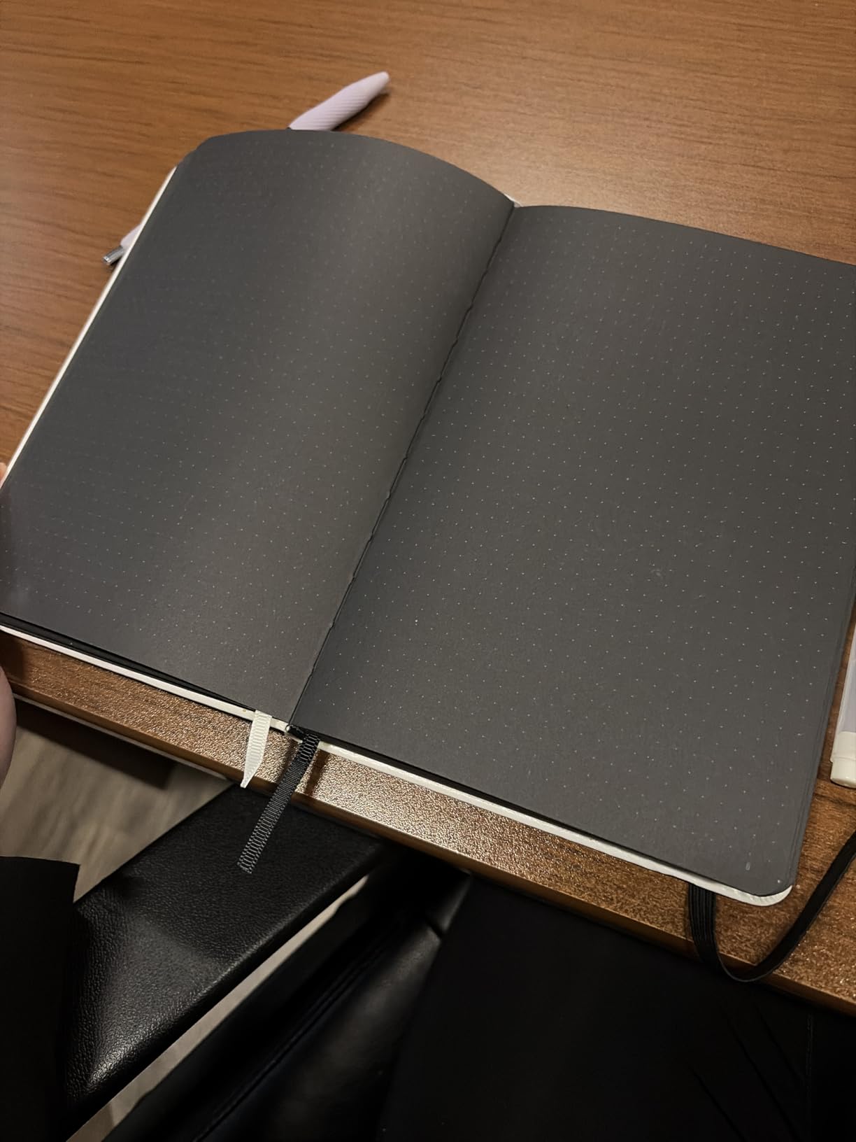 Scribbles That Matter Black Paper Bullet Dotted Journal Notebook | A5 Starry Night Free white gel pen | 160gsm Blackout no-bleed dot grid paper | For Men and Women | 5.75 x 8.5 in | Black customer photo 1