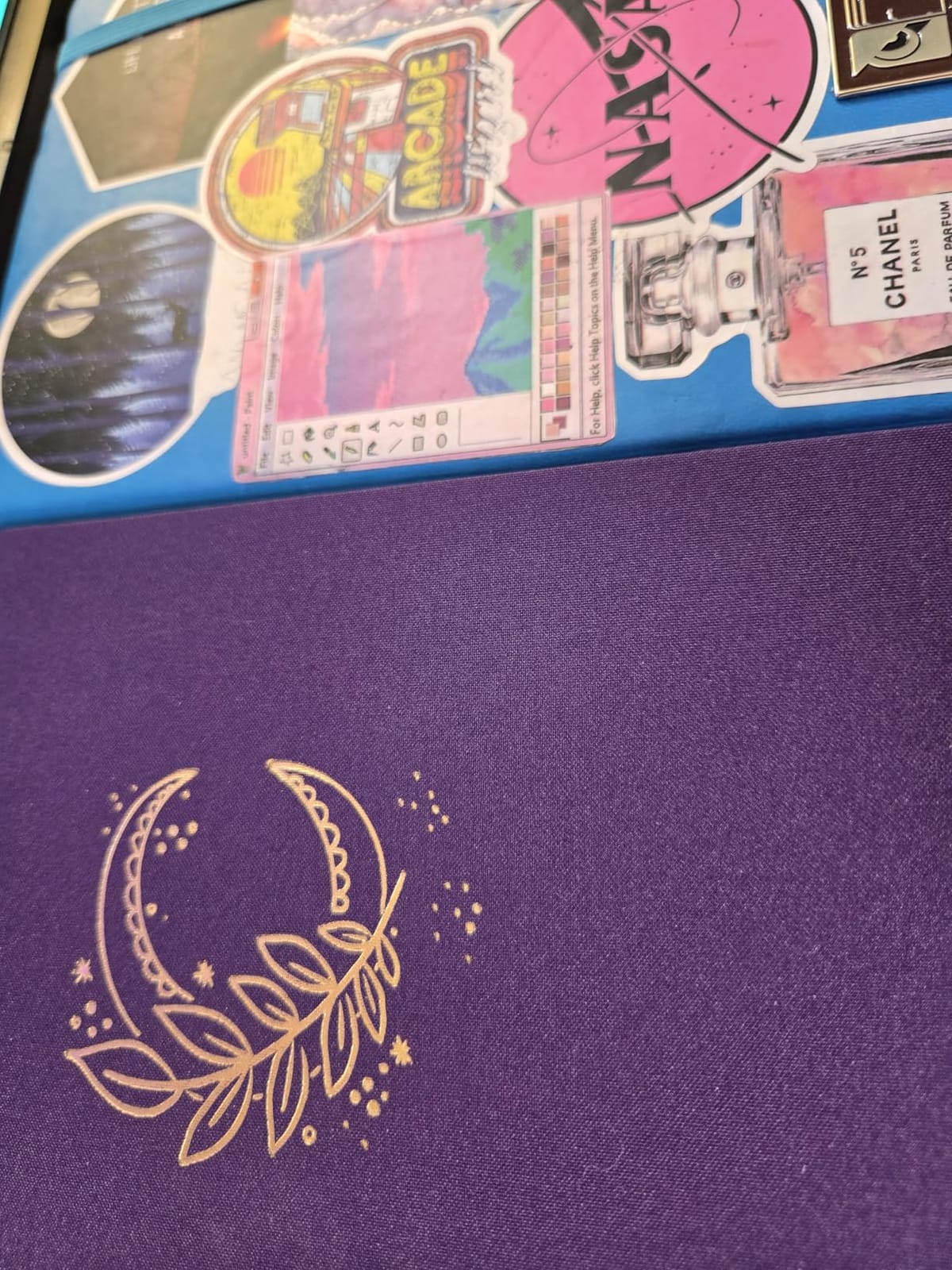 VIVID SCRIBBLES A5 Bullet DOTTED Journal – 160GSM Bleed-Proof Dotted Notebook with 200 Numbered Dot Grid Pages, Lay-Flat Hardcover with Pen Loop & Expandable Pocket (Purple Moon Design) customer photo 1