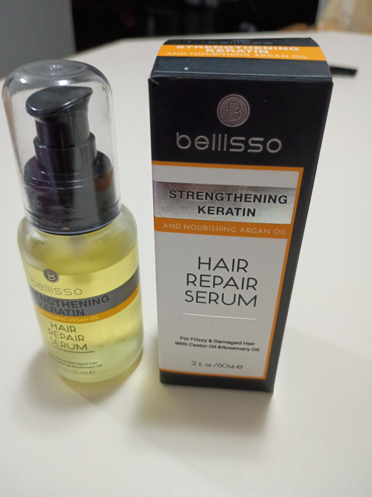 Keratin Hair Serum - Heat Protection Treatment and Anti Frizz Control - Protectant Oil and Straightener for Frizzy and Damaged Split Ends - Smoothing Products for Shine, Advanced Care for Women customer photo 1